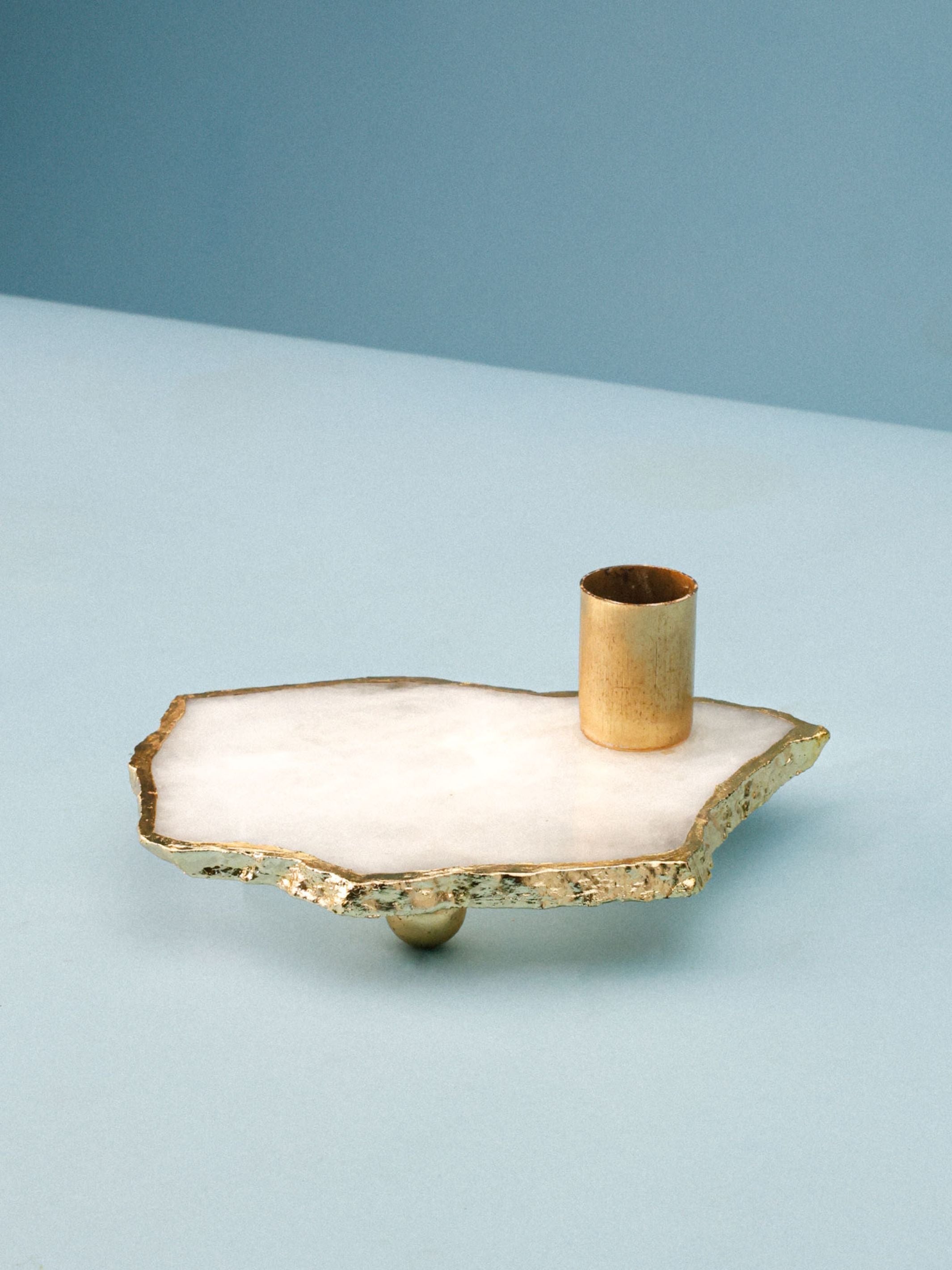 Taper Candle Holder - Semi Precious Stone