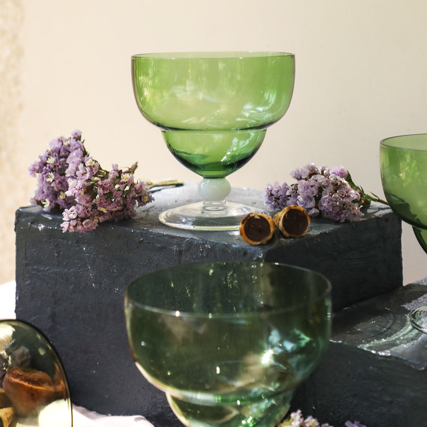 Green Goblet Bowl (set of 4)