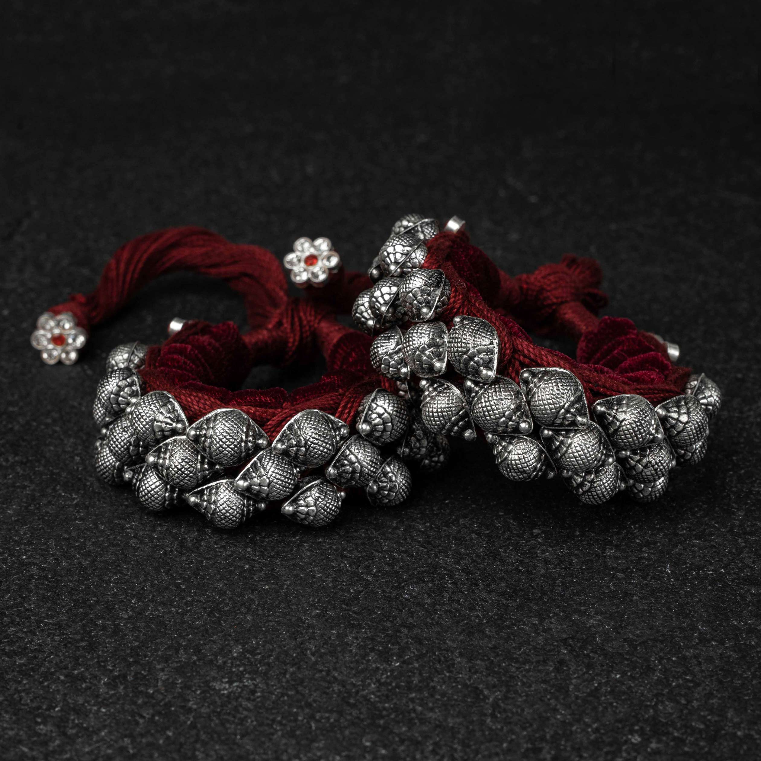 Shank Pahuchi Silver Bracelet (pair)