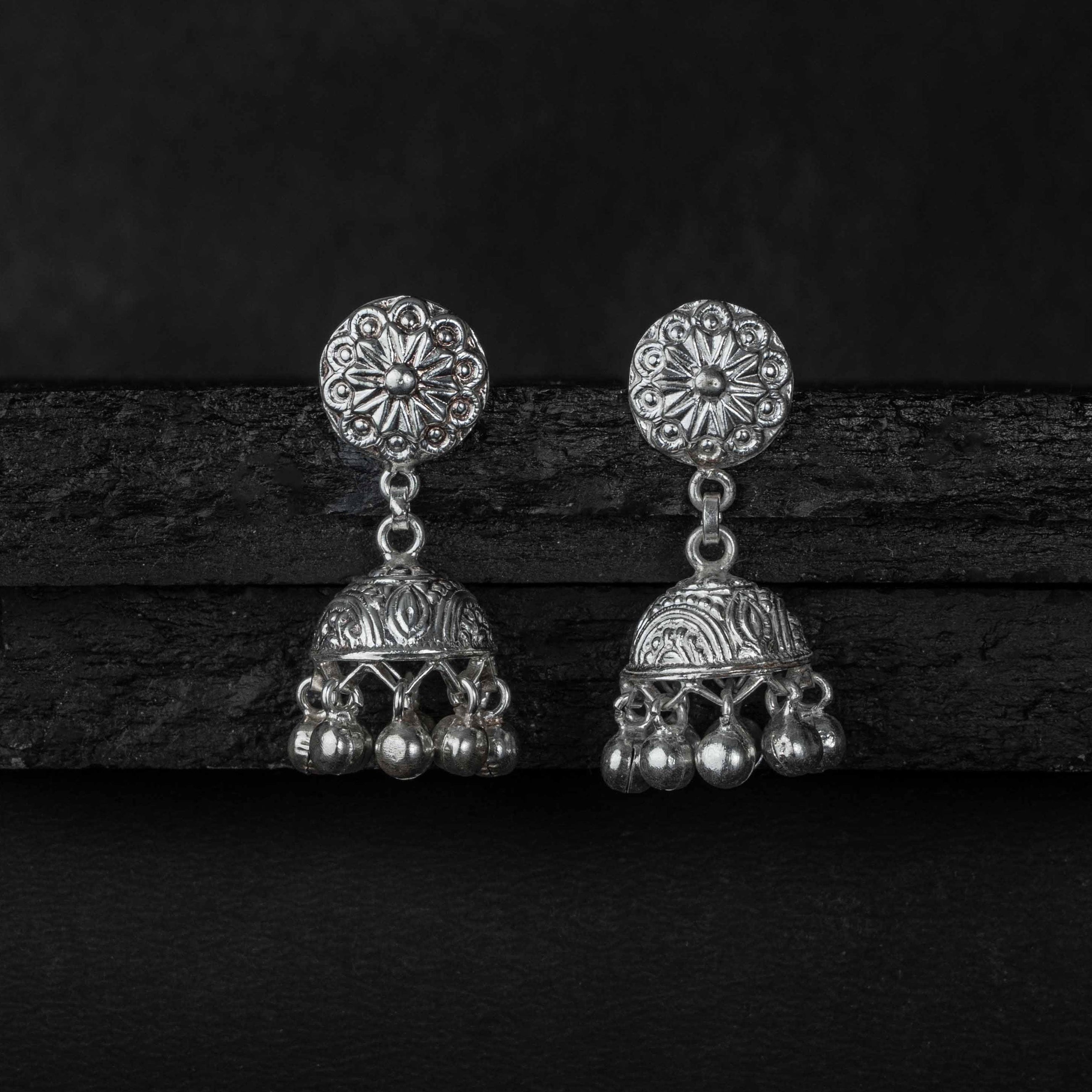 Tara Silver Jhumki Earring
