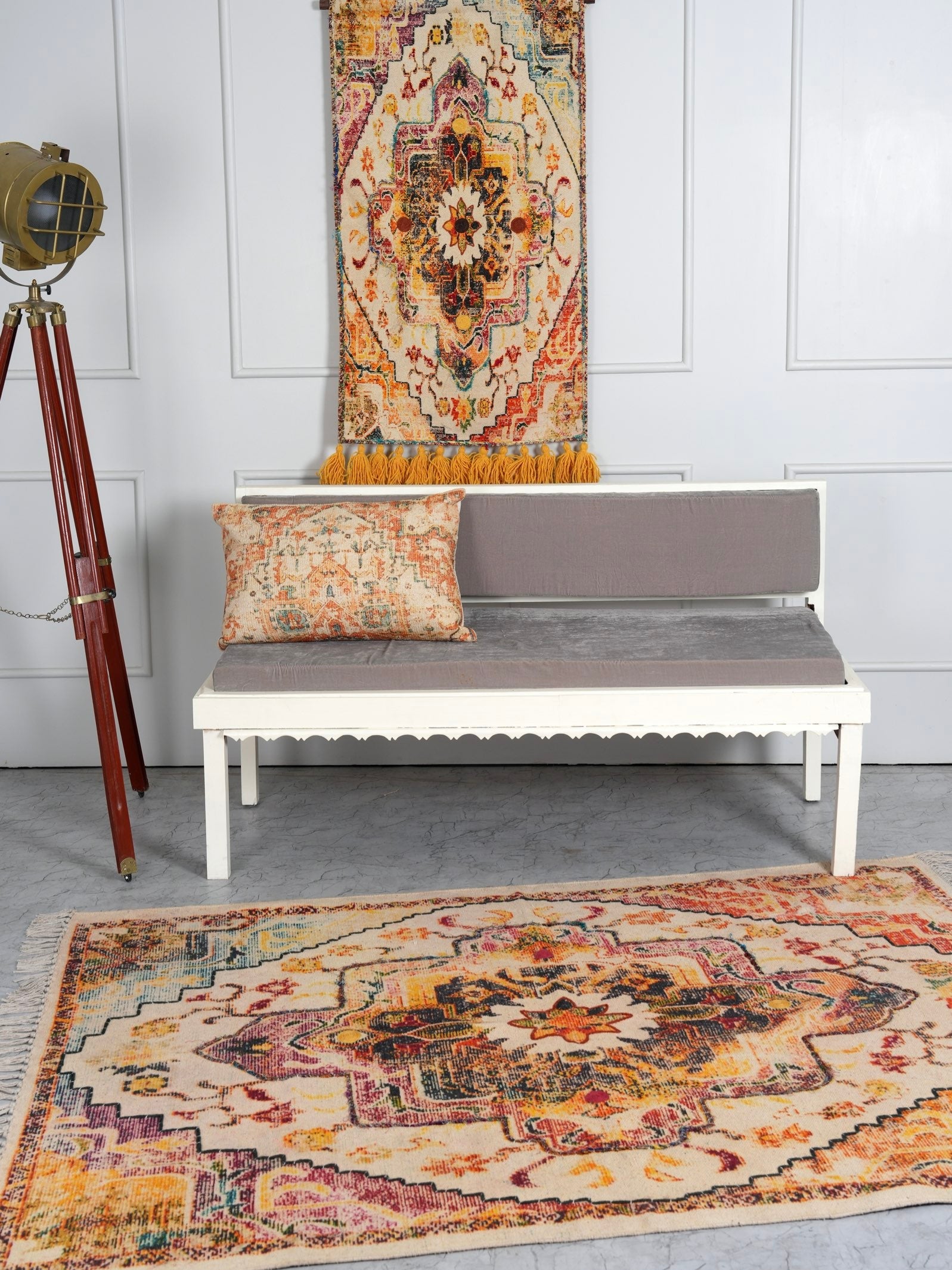 Aurora Bloom Embroidered Rug