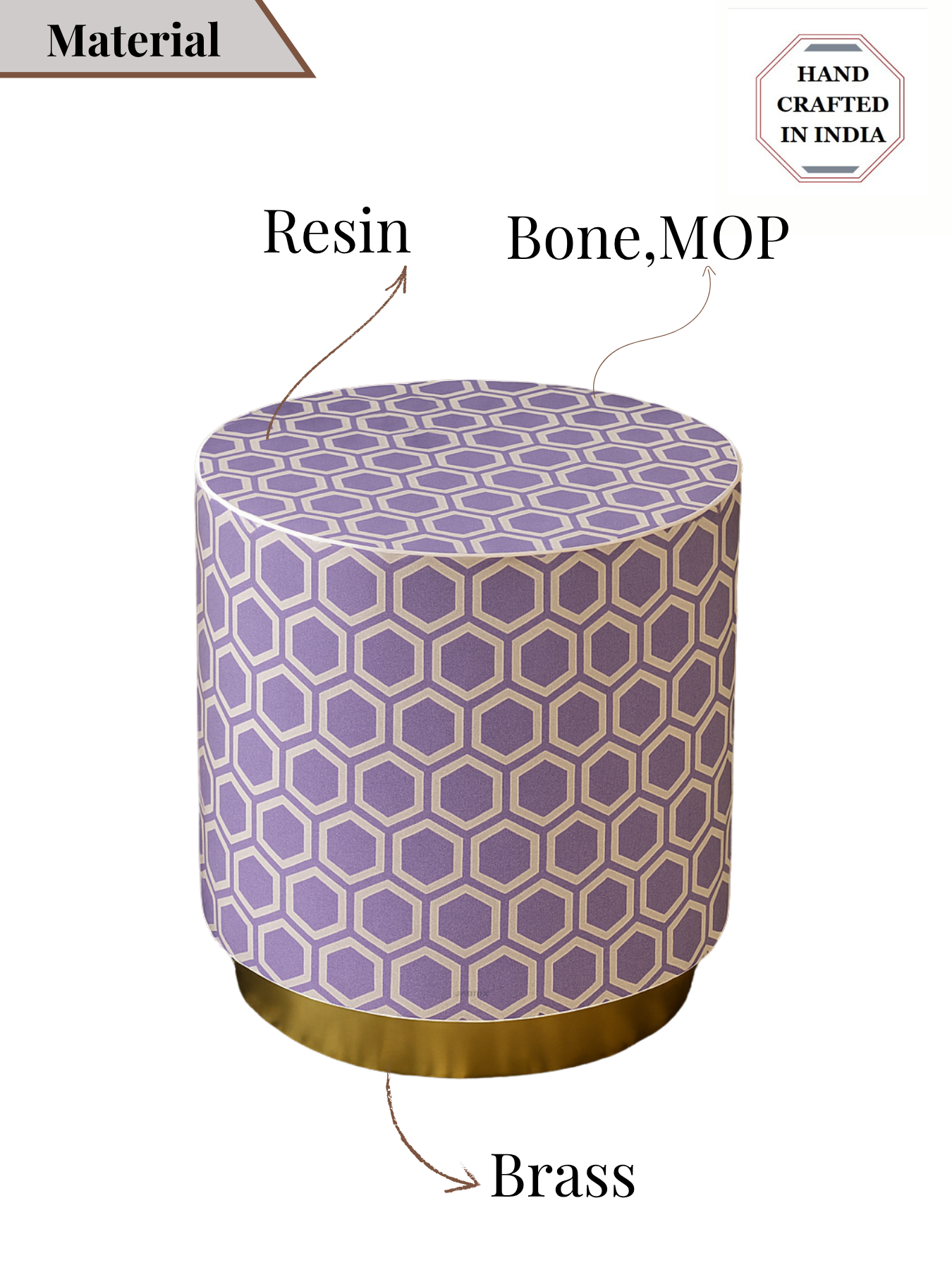 Inlay Round Side Table