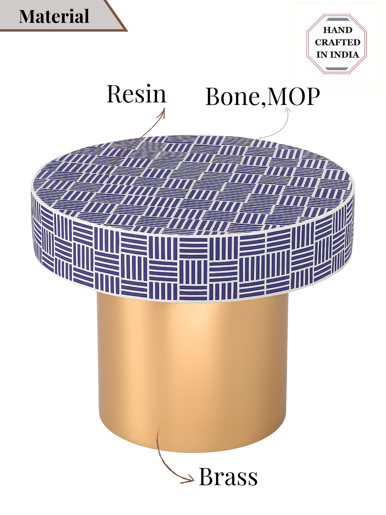 Inlay Round Side Table