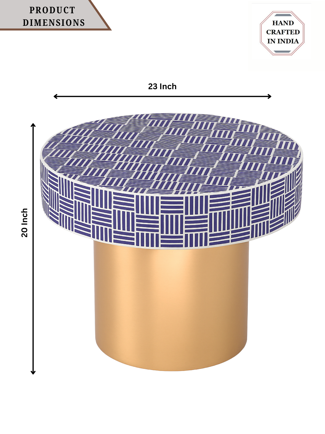 Inlay Round Side Table