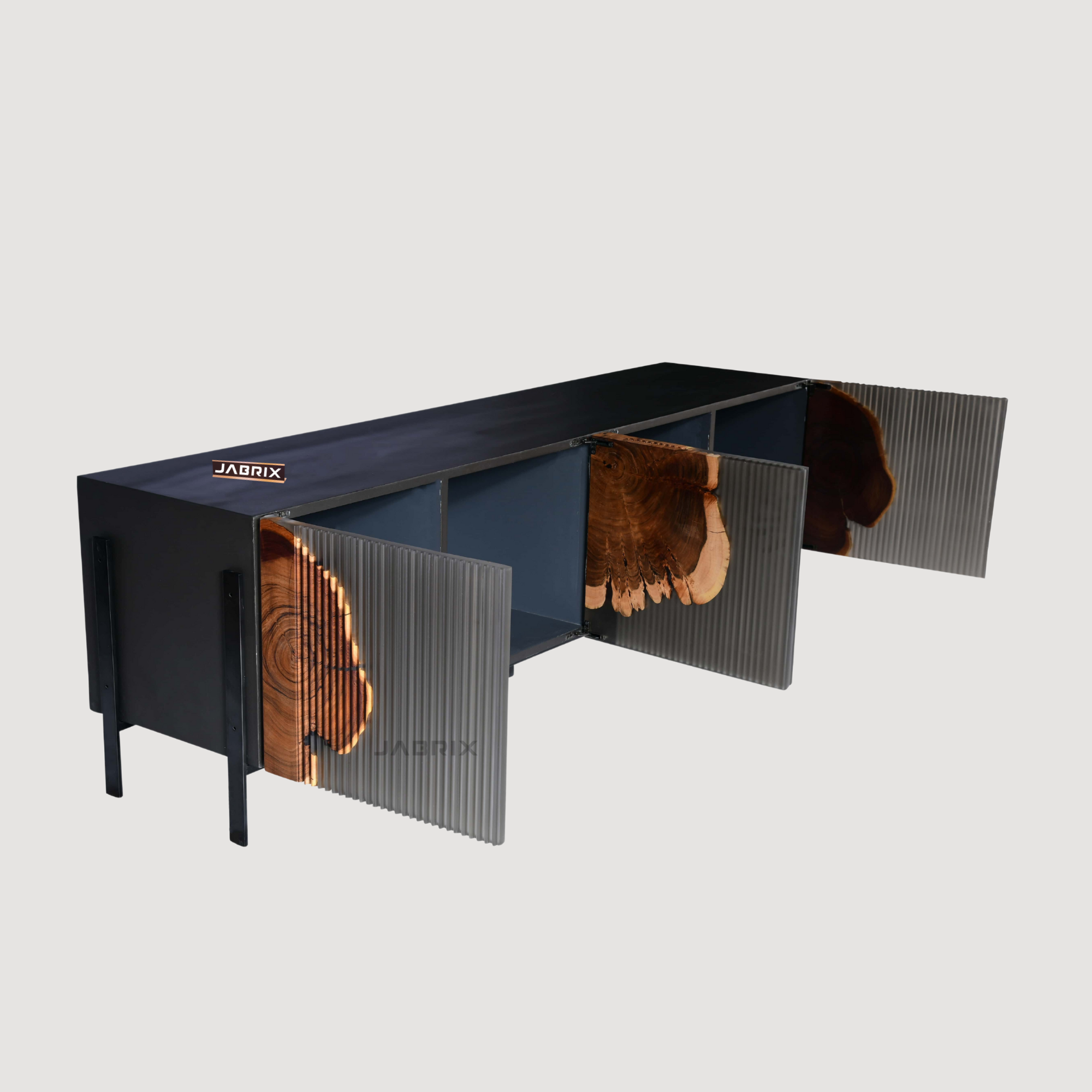 Modern Epoxy Resin & Wood TV Stand