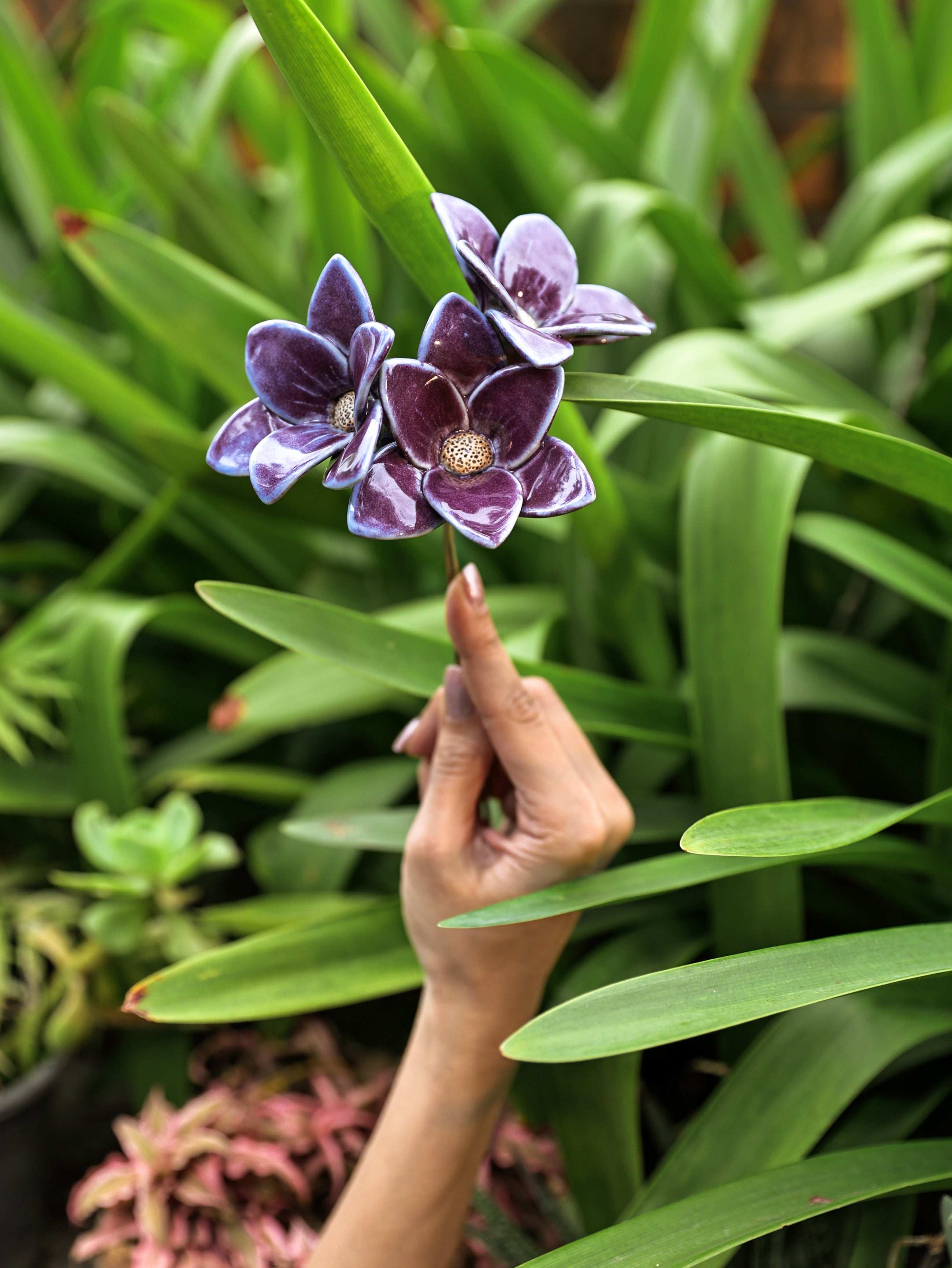 Buttercup- Single Flower stem - Purple