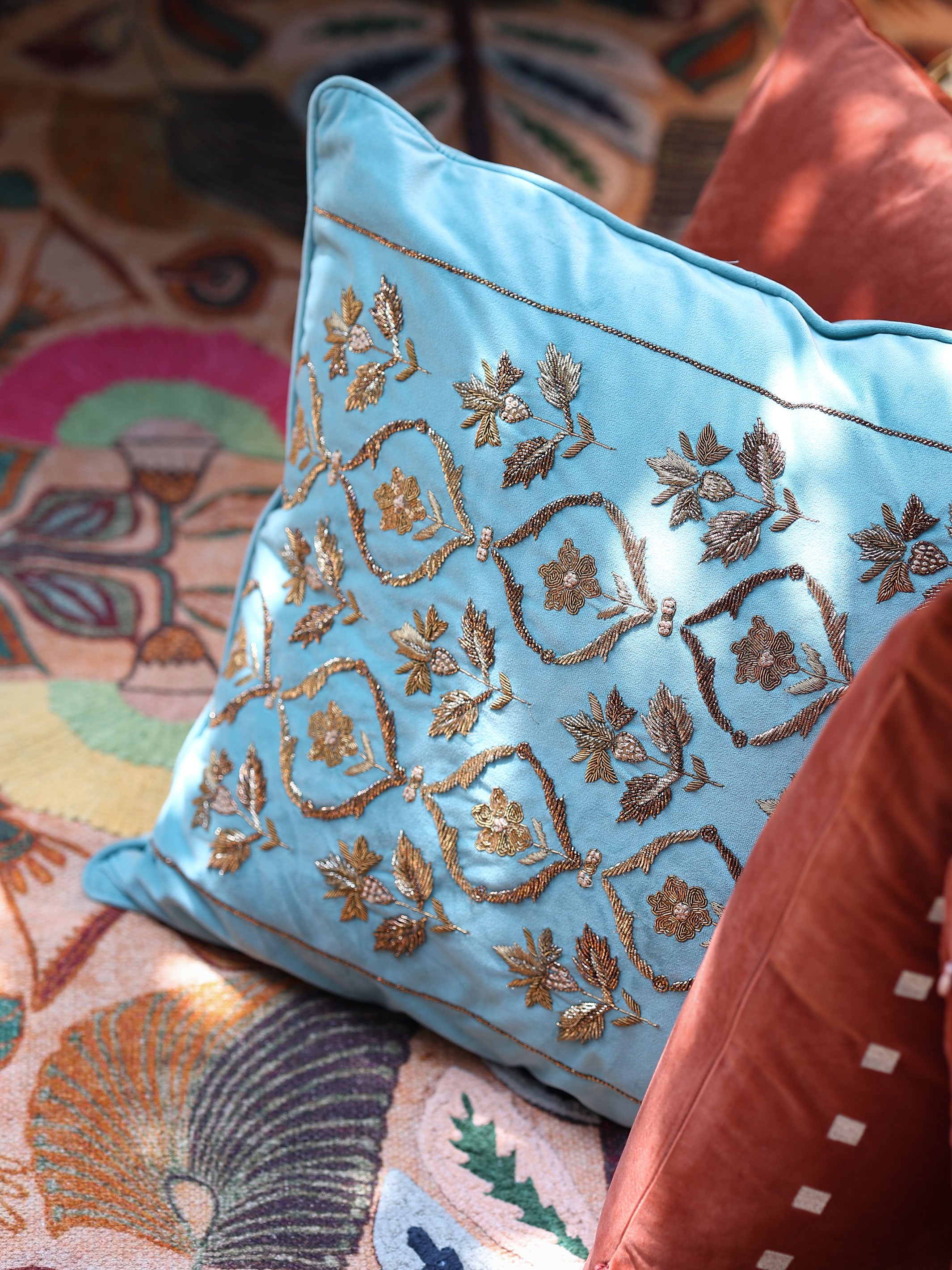 Cushion Cover - Gulzar Faberge Embroidered