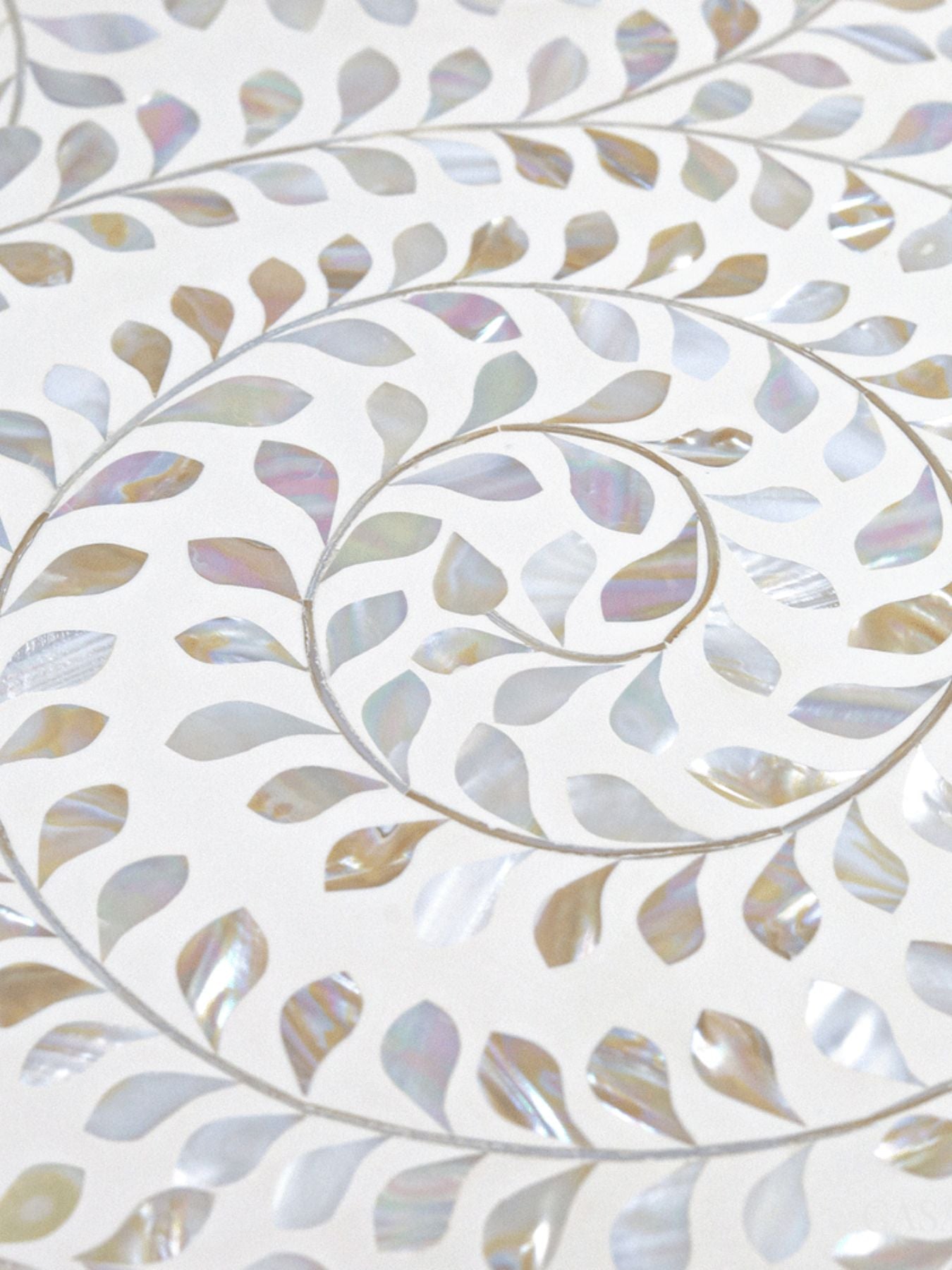 Trinity Mother of Pearl Inlay Round Coffee Table
