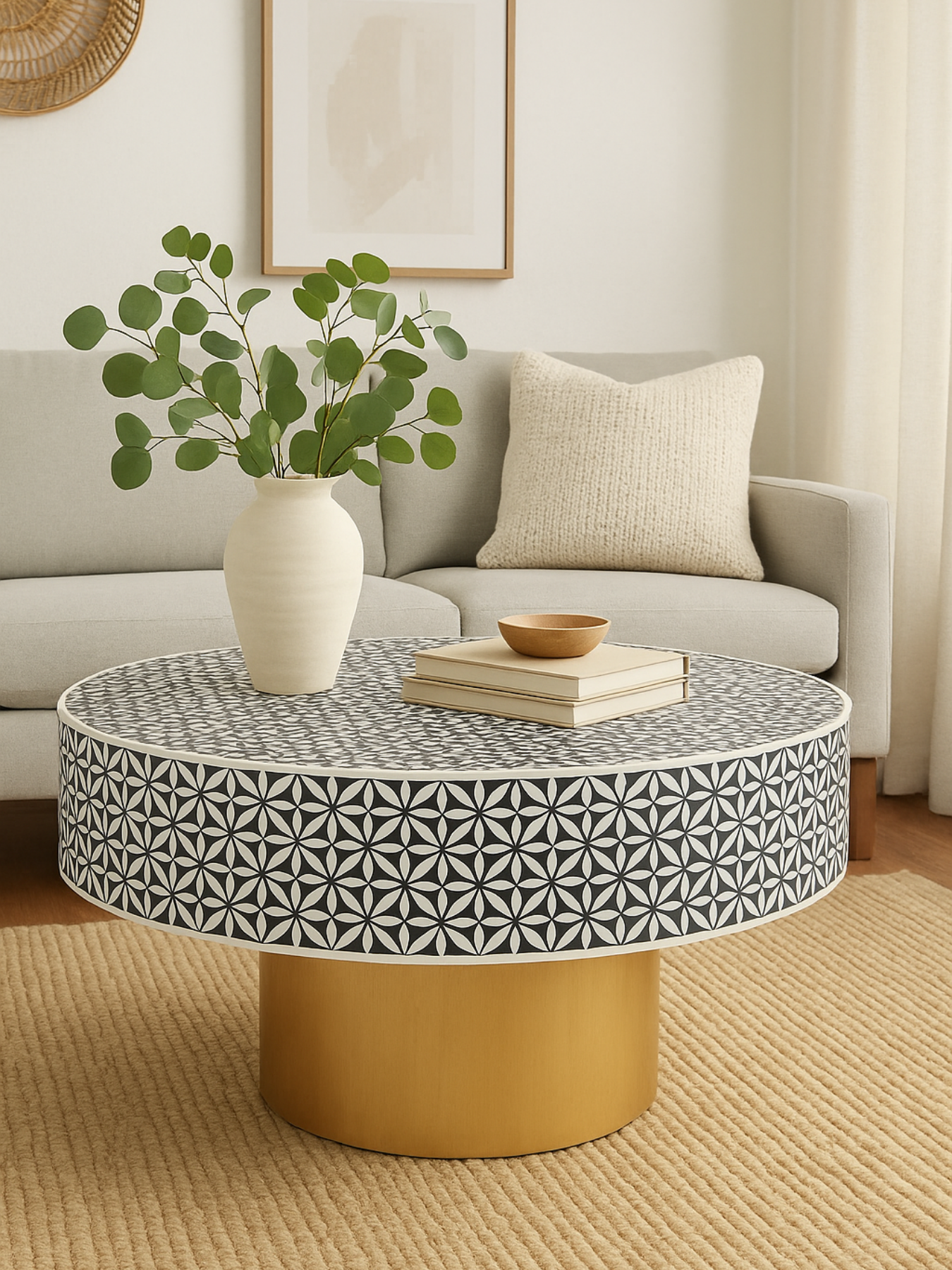 Inlay Round Coffee Table