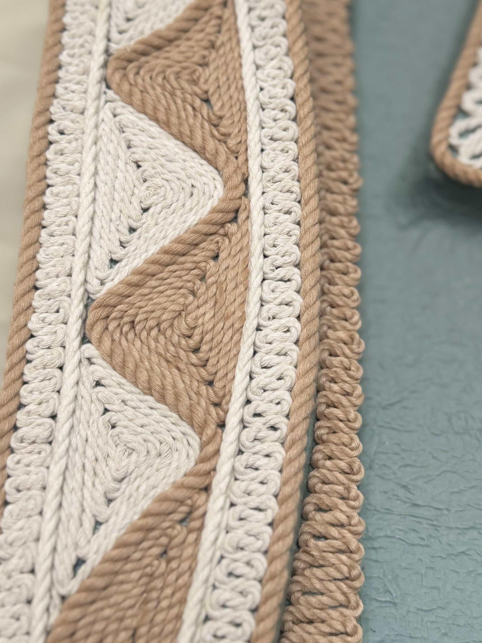 Fringed Symmetry (Set of 2) Handmade Thread Art