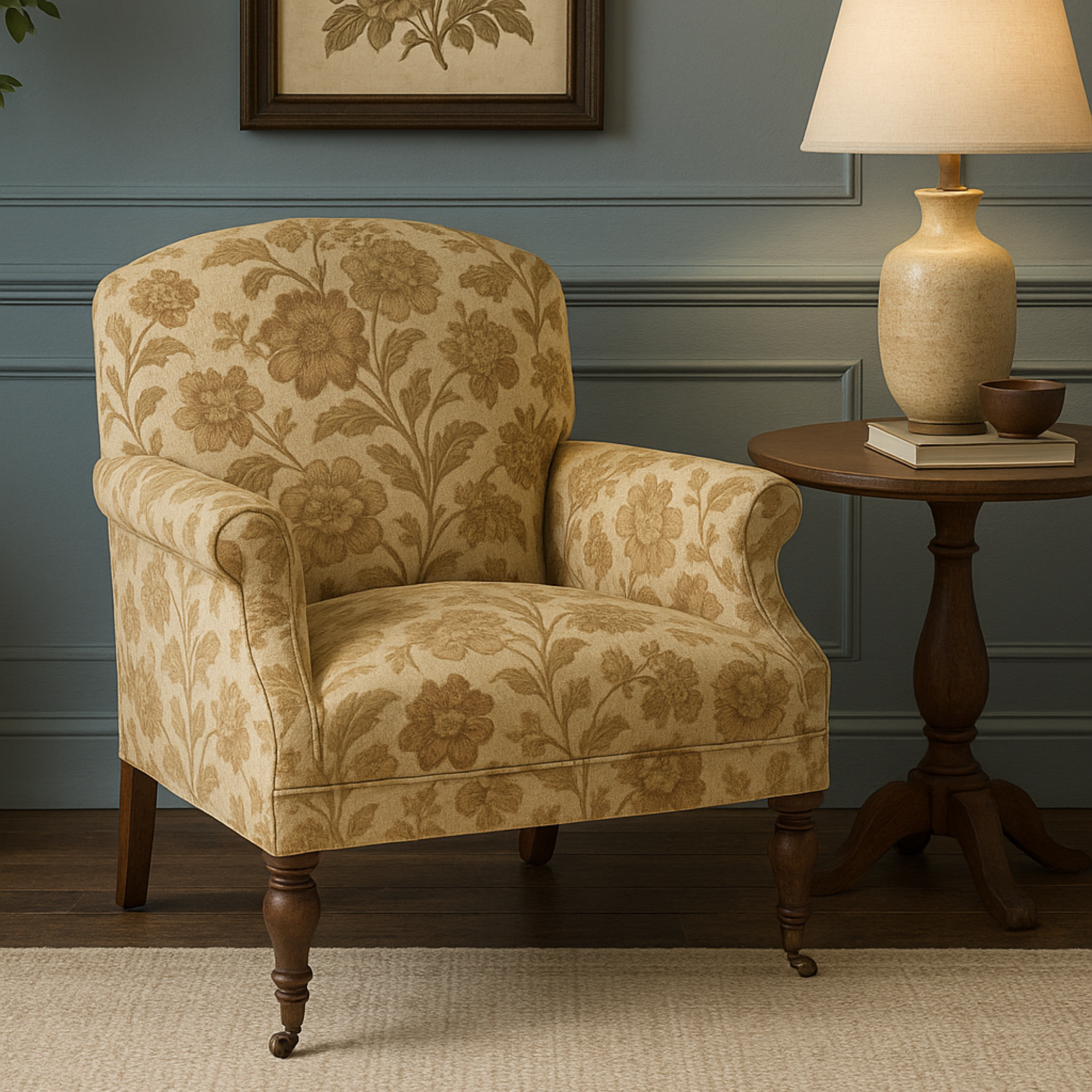 Luxury Emerald Chic Tufted Sofa Lounge Chair with Cushion