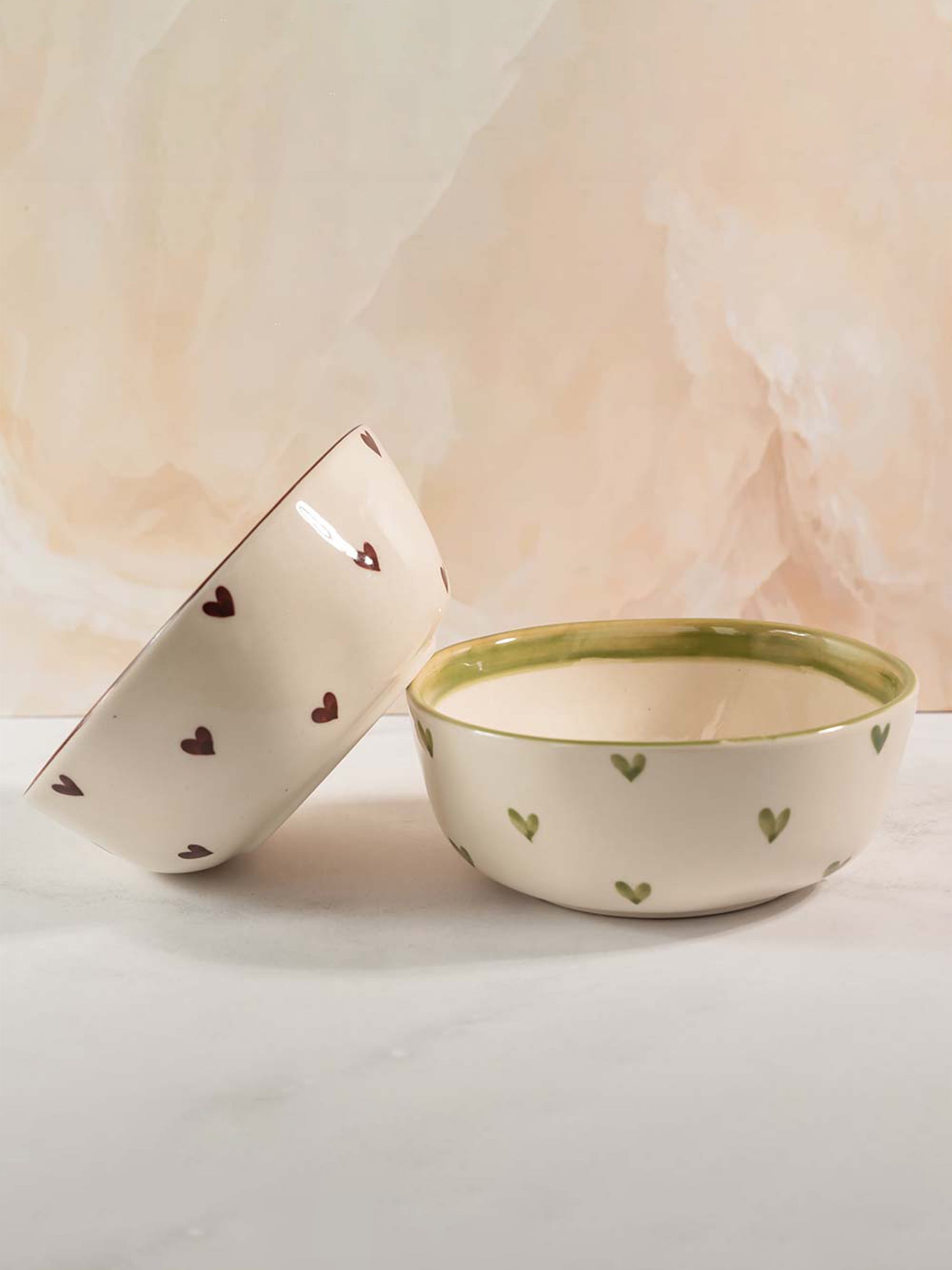 Ceramic Bowls Set of 2 - Lovestruck
