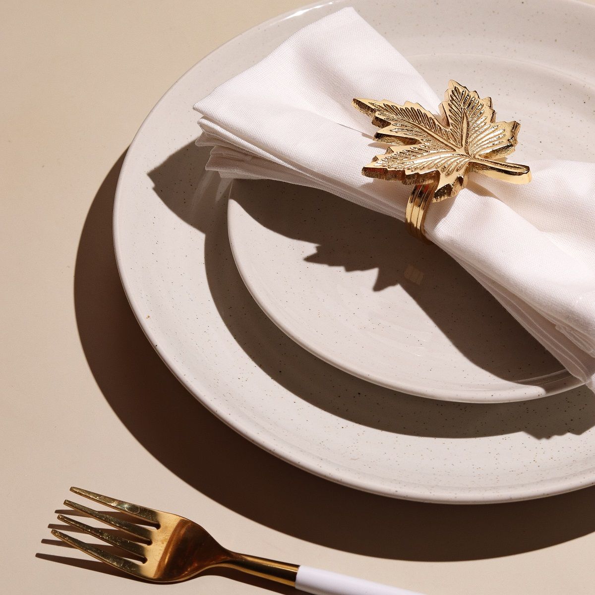 Maple Leaf Napkin Rings Gift Set