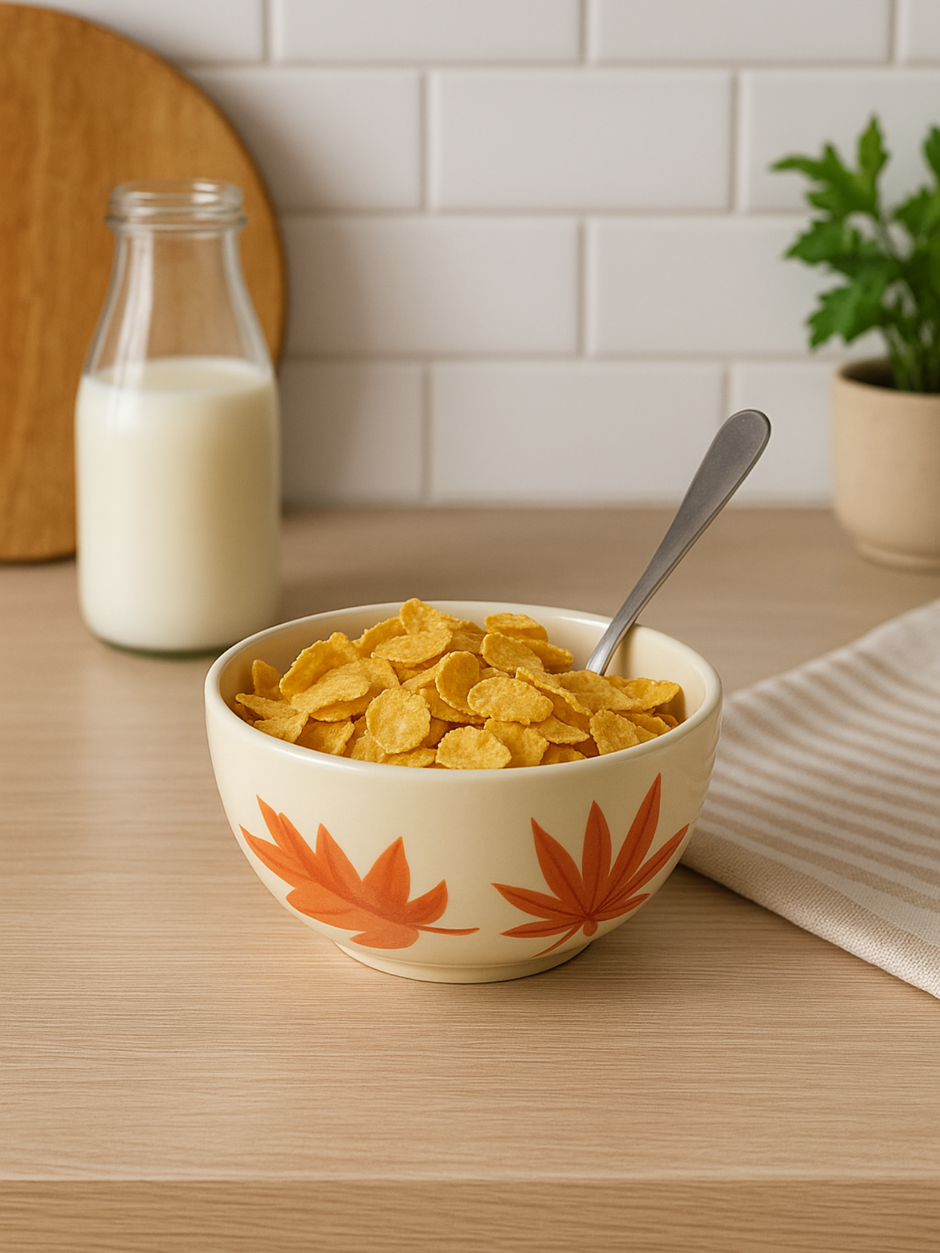 Handcrafted Blue Floral Ceramic Bowl