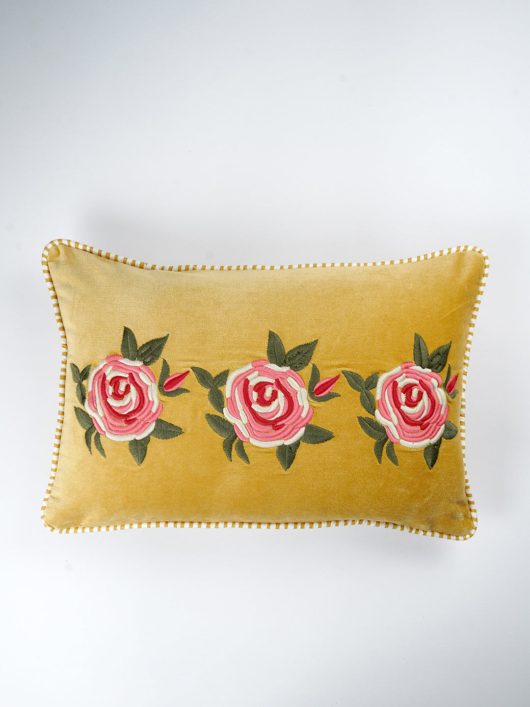 Roseate Celia Yellow Cushion Cover