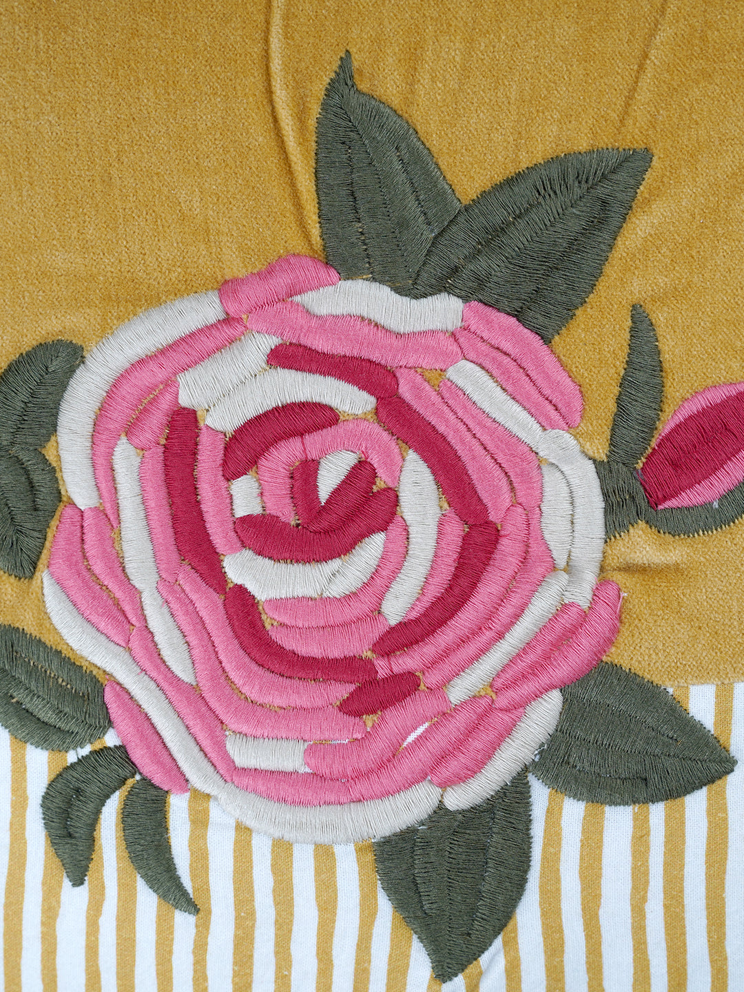 Roseate Sura Yellow Cushion Cover