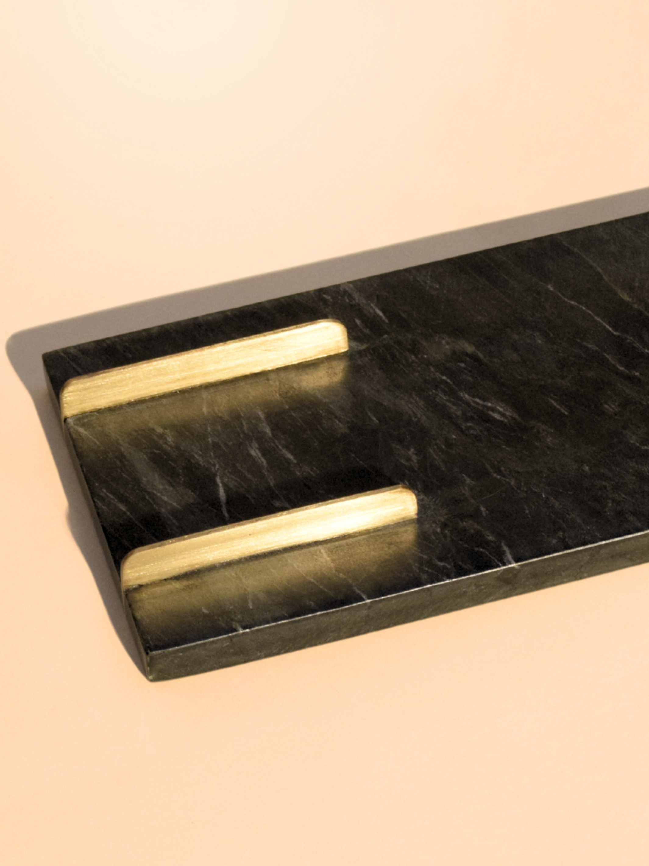 Marble Tray With Gold Base