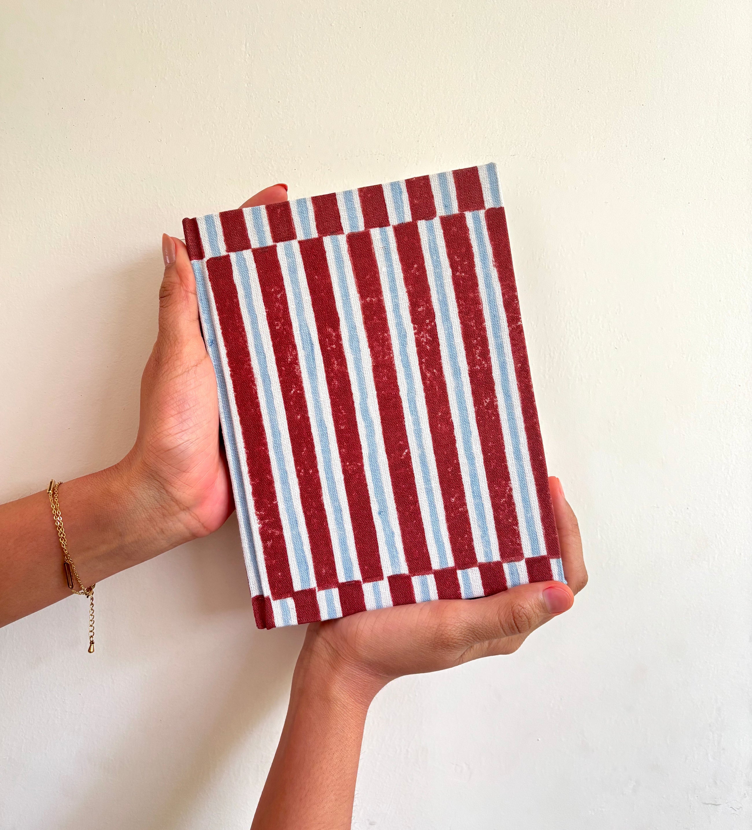 Handcrafted Sustainable A5 Diary Journal Notebook l Handmade Paper l Break Stripes