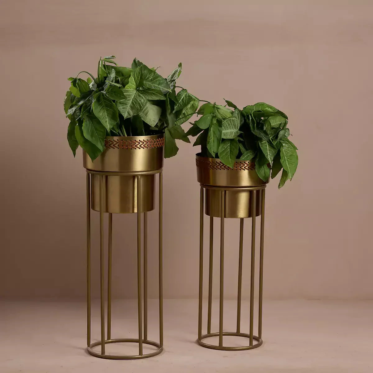 Gold Weave Planter Set of 2