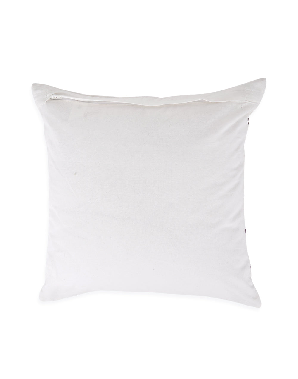 Set Of 2 - Purple Embroidered Cushion Cover - 16"X16"