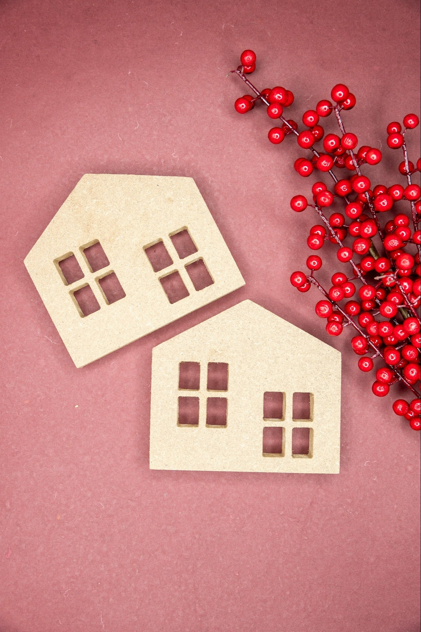 Small MDF House Cutout for DIY Decor