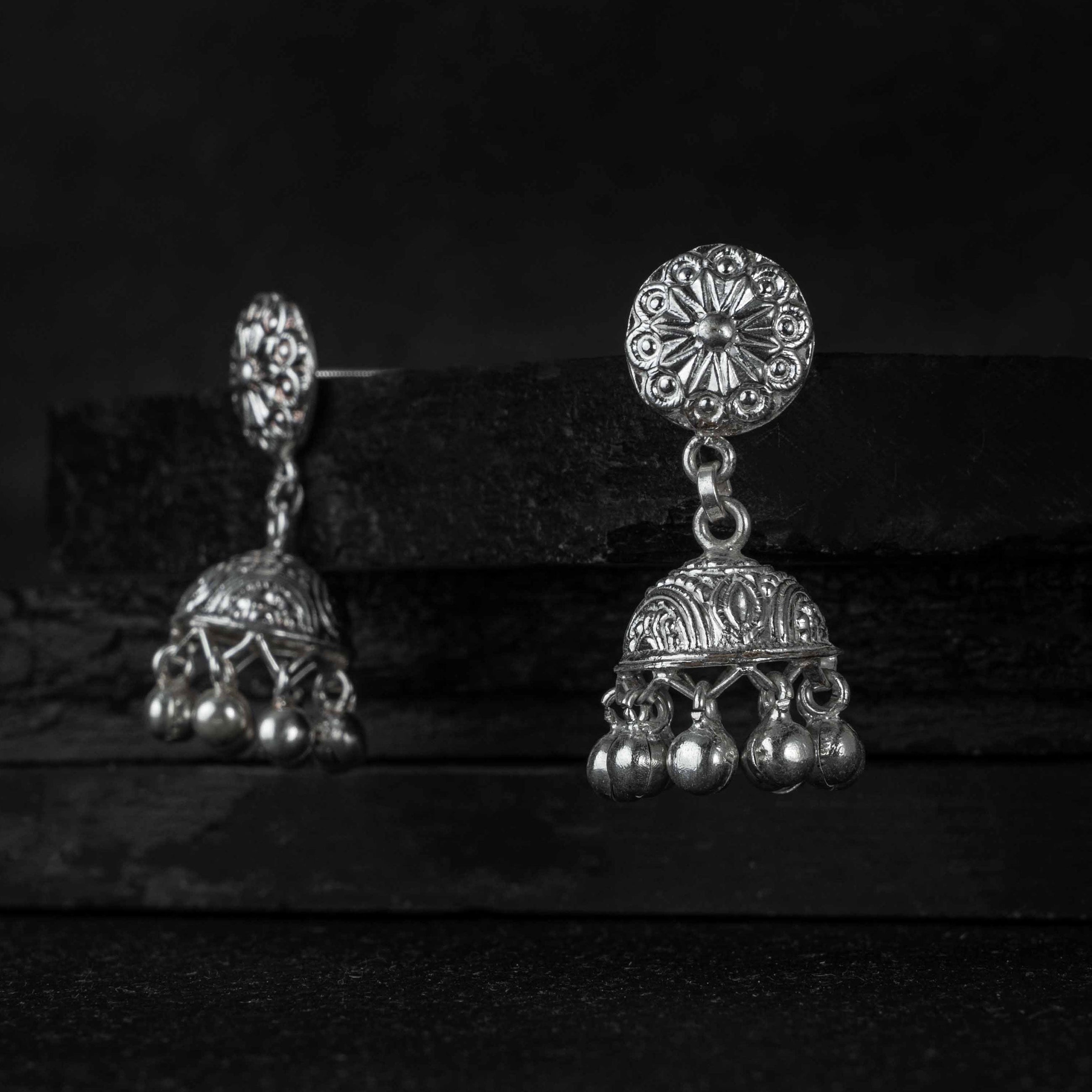 Tara Silver Jhumki Earring