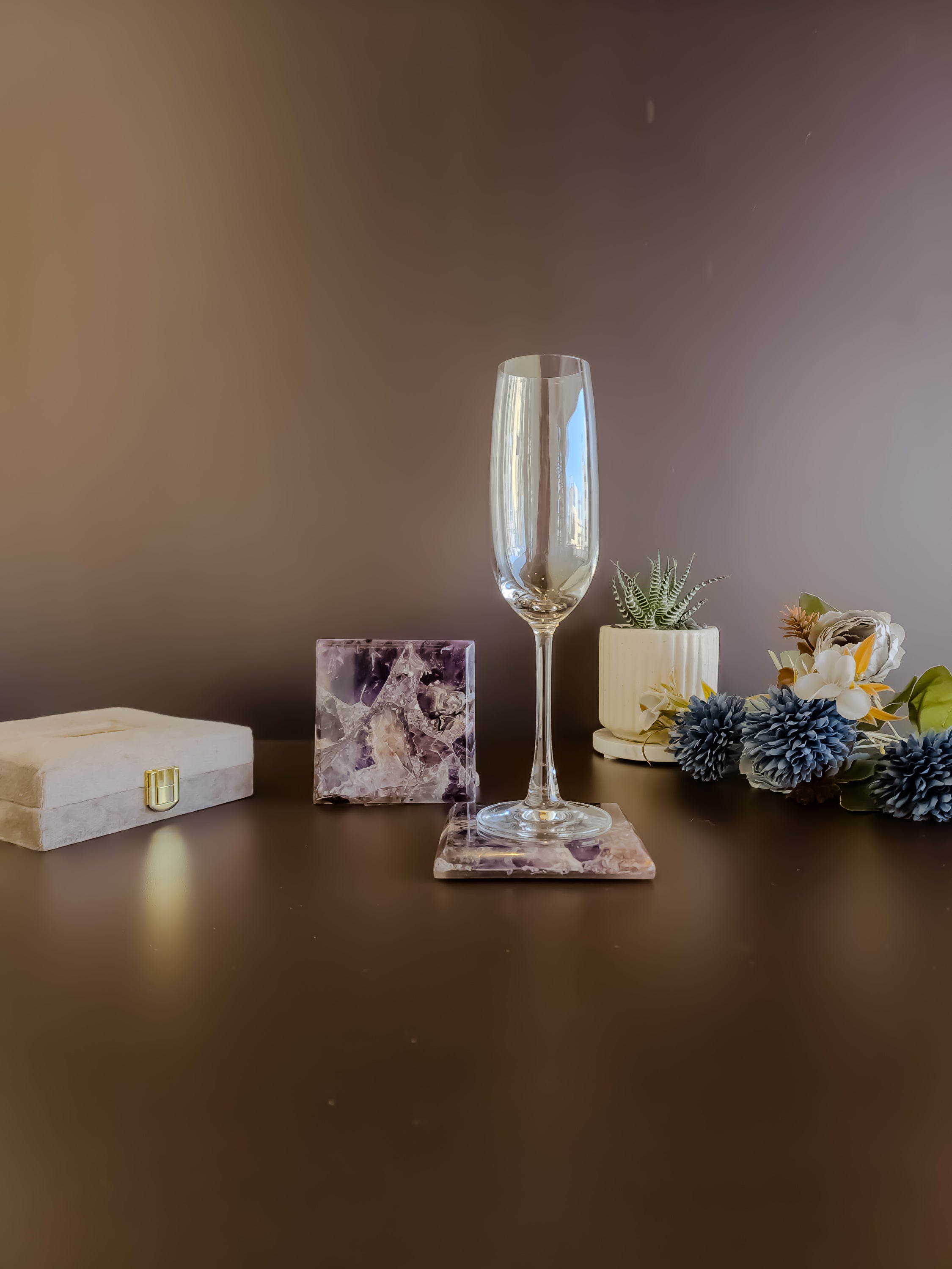 Amethyst Coaster - Square ( Set Of 2 )