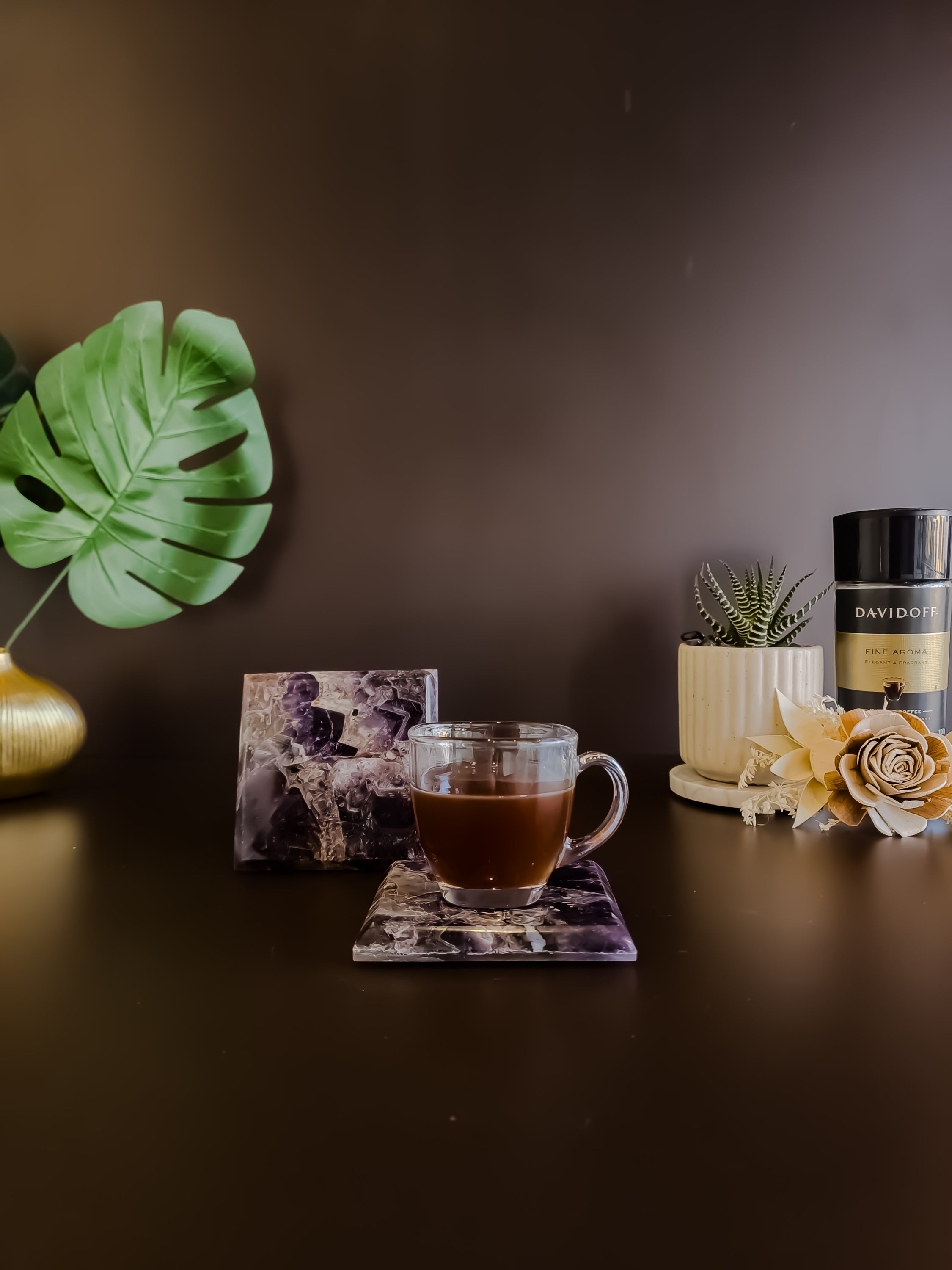 Amethyst Coaster - Square ( Set Of 2 )