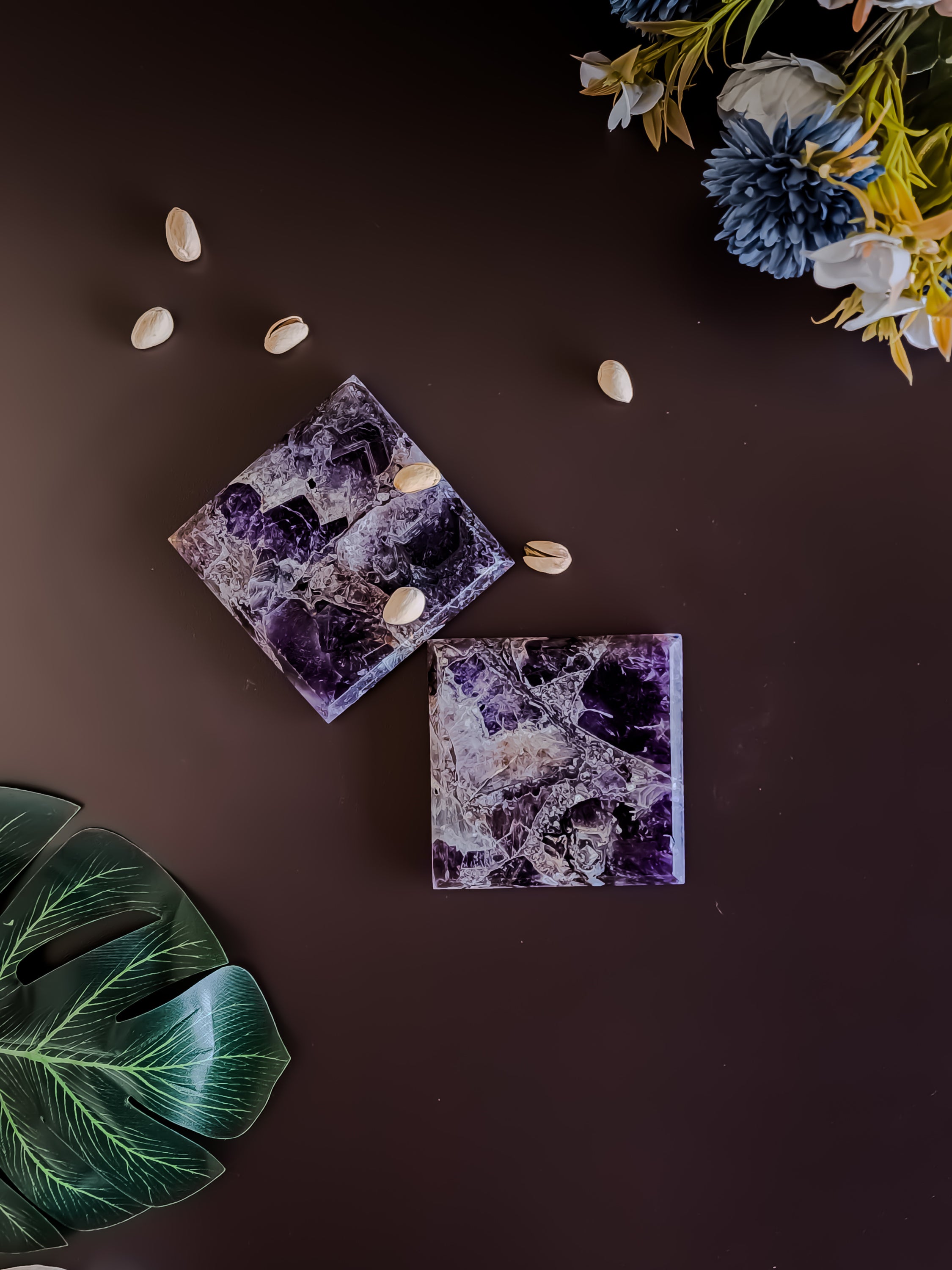 Amethyst Coaster - Square ( Set Of 2 )