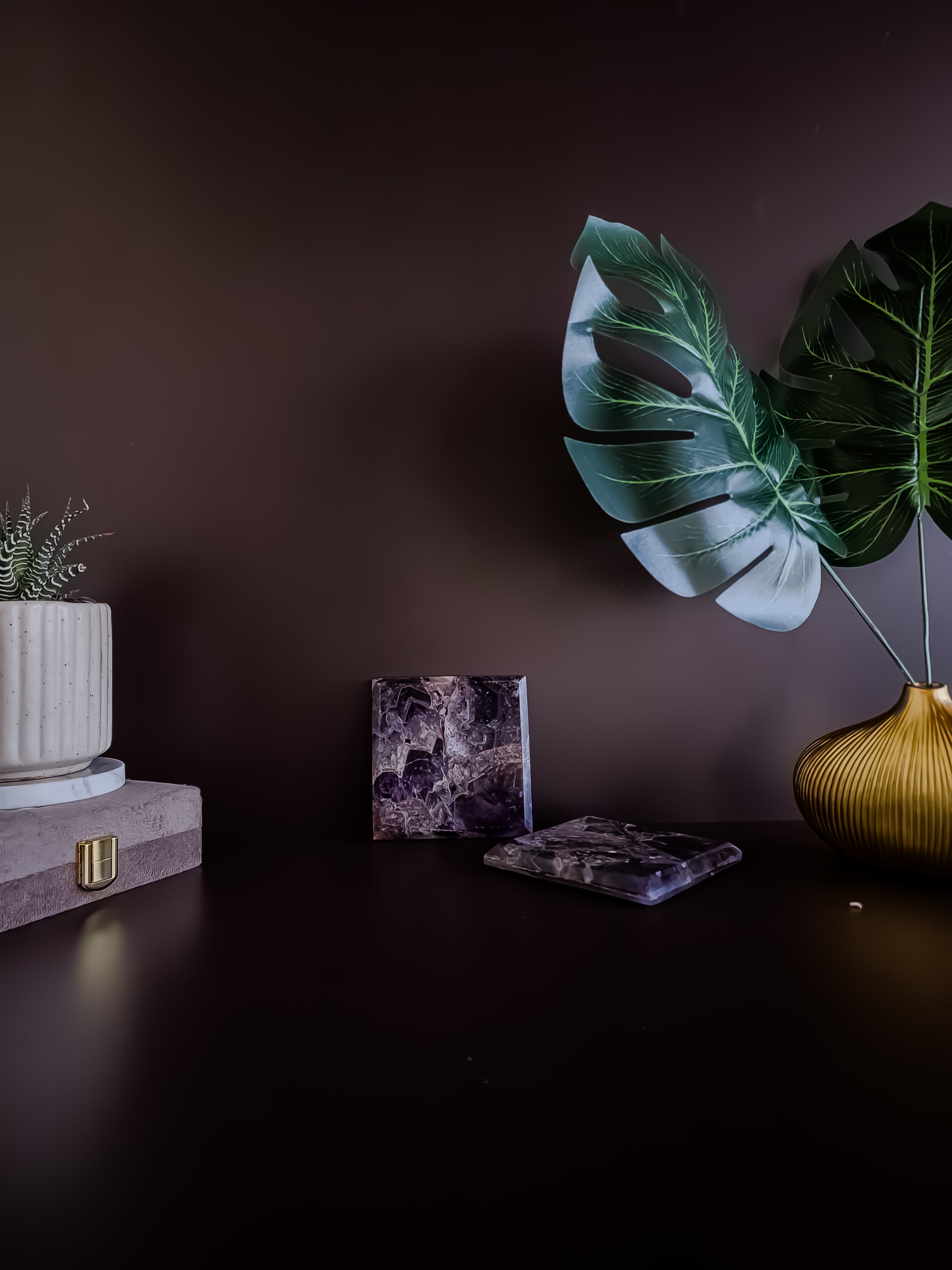 Amethyst Coaster - Square ( Set Of 2 )