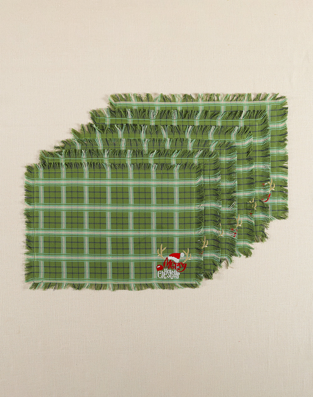 PLACE MAT Set of 6 MERRY CHRISTMAS