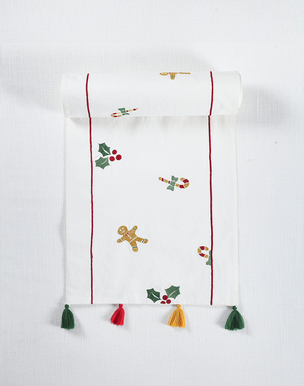 Gnomes Burlap Table Runner