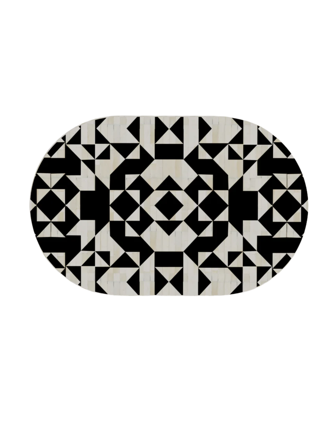 Inlay Jordan Oval Shape Coffee Table - Kingsley