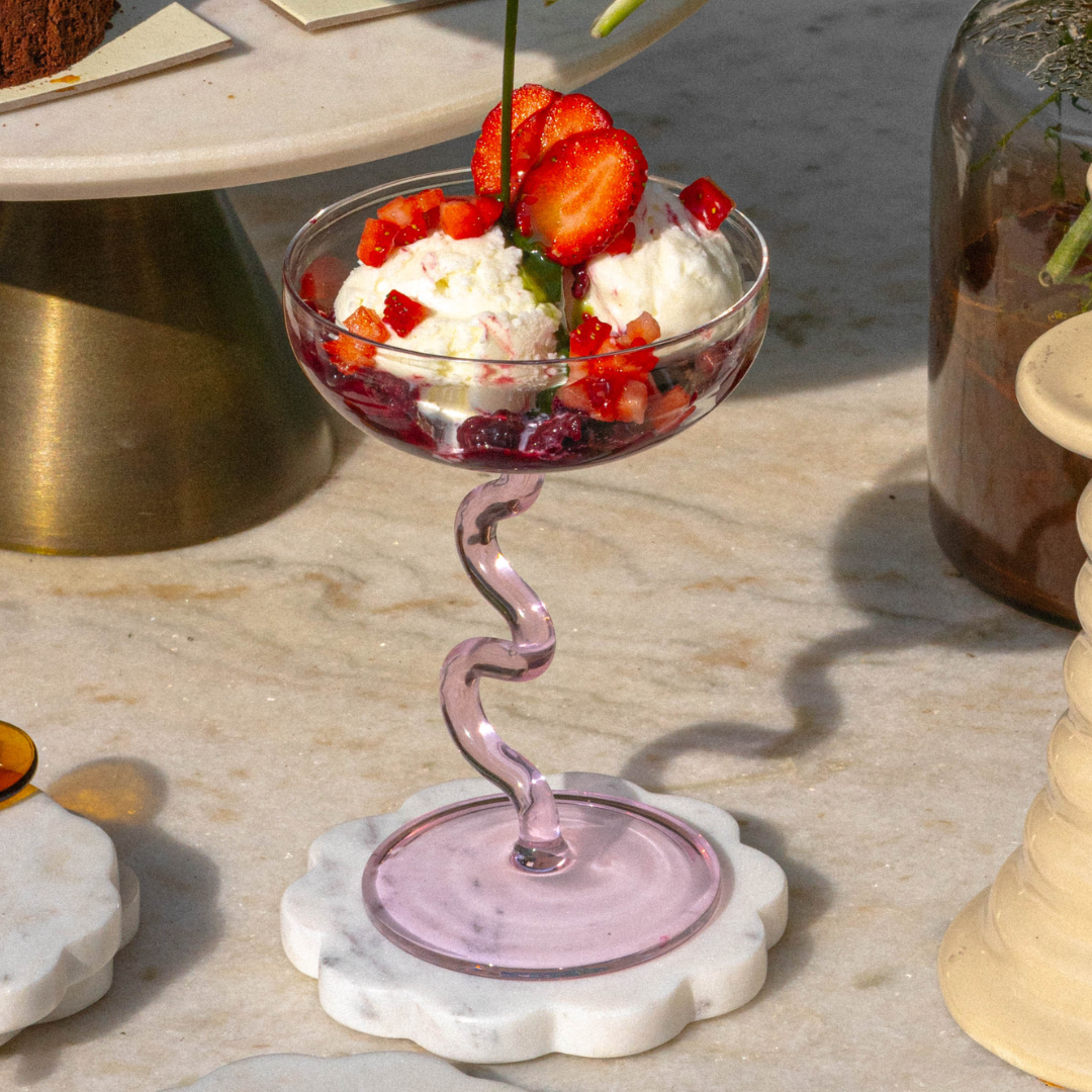 Swirl Cocktail Glasses - Pink