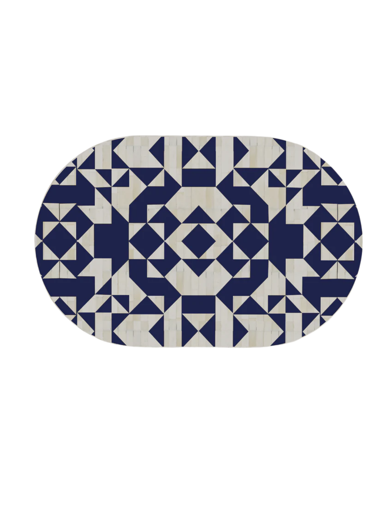 Inlay Jordan Oval Shape Coffee Table - Kingsley