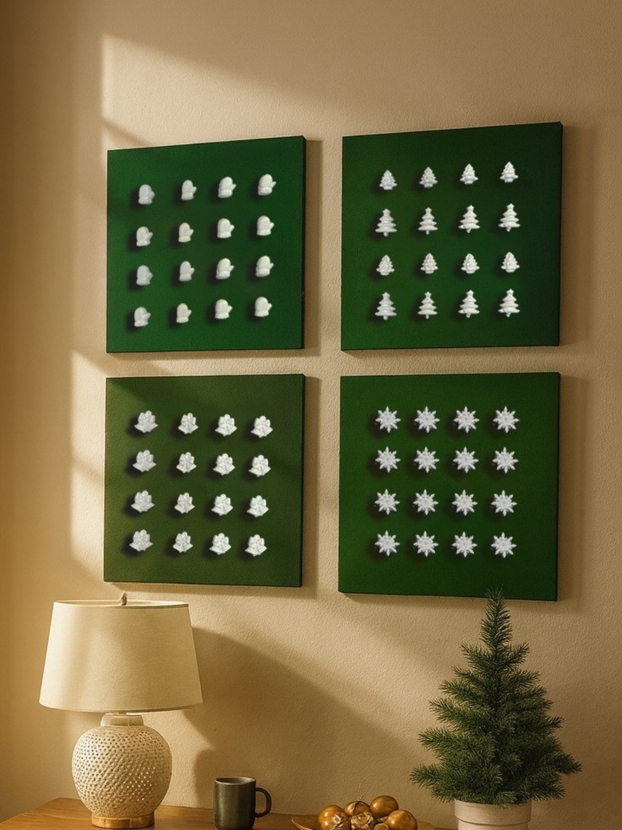 Holiday Icons Set Christmas Wall Decor