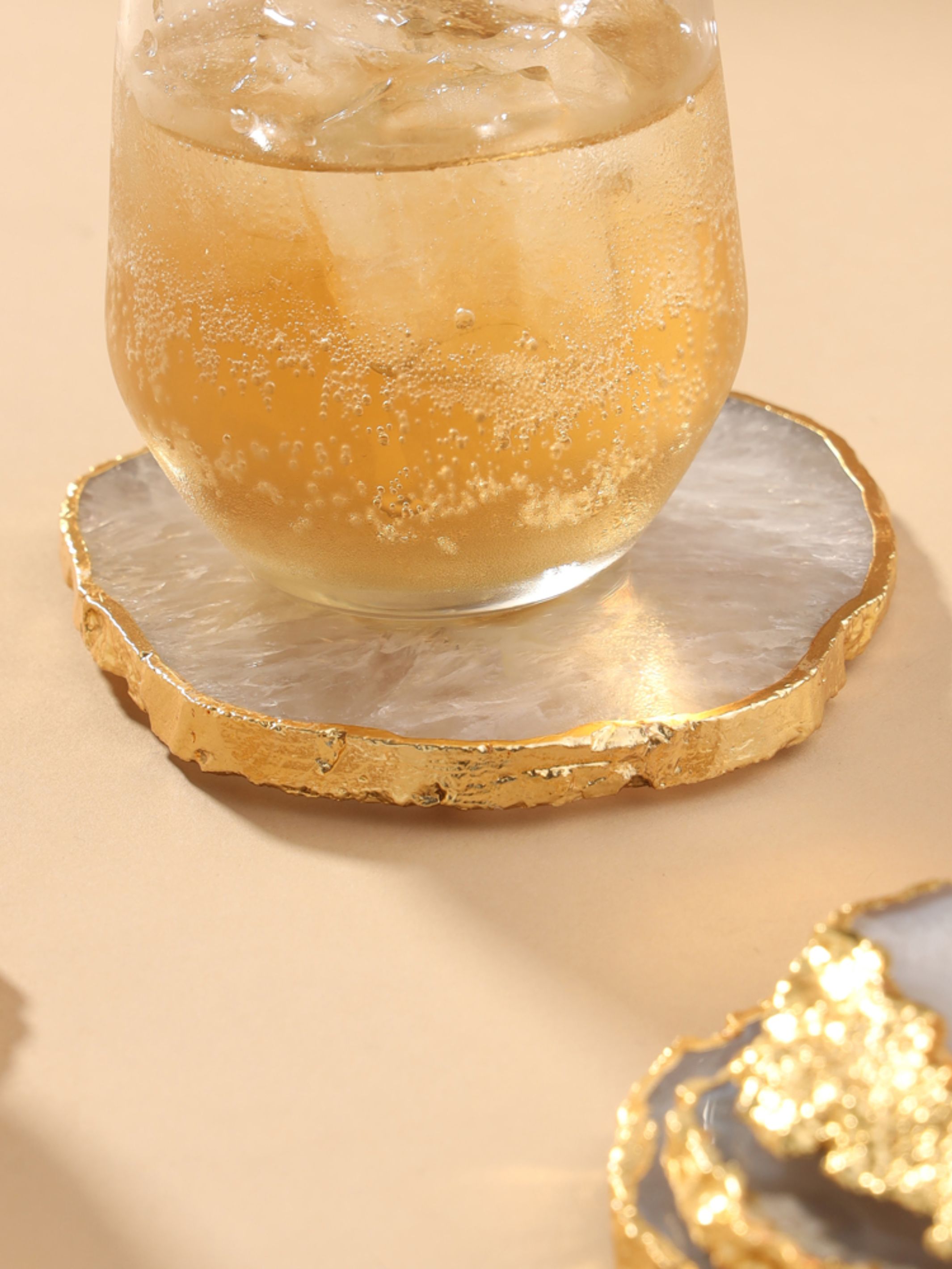 Agate Coasters Natural Set of 4