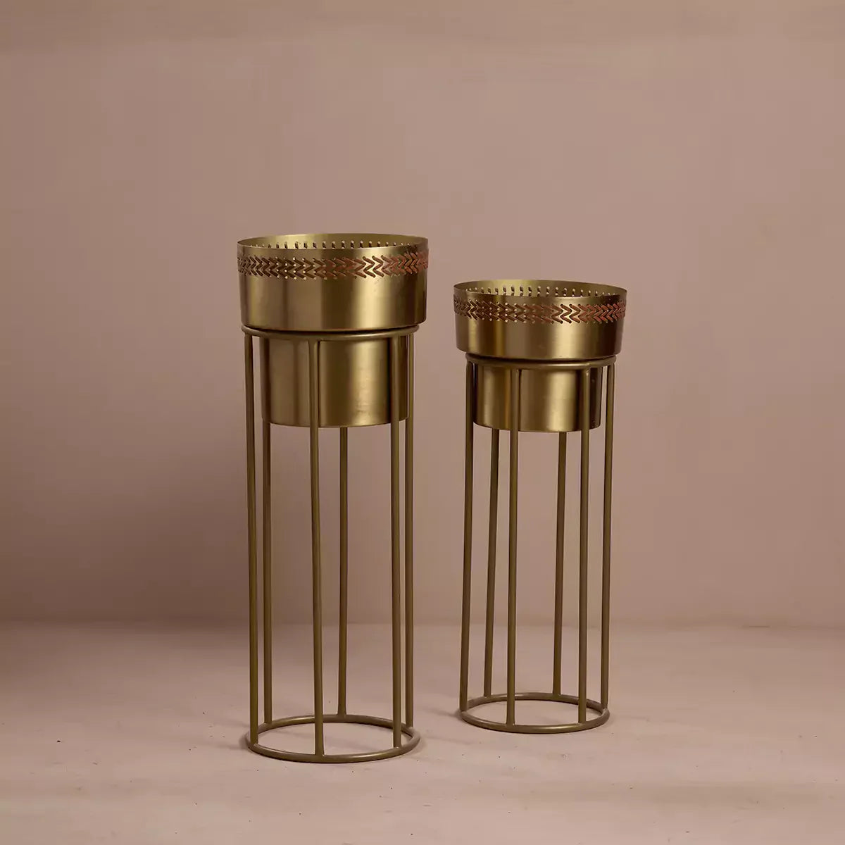 Gold Weave Planter Set of 2