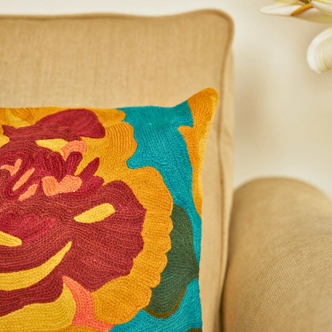 Turquoise Mary Cushion Cover