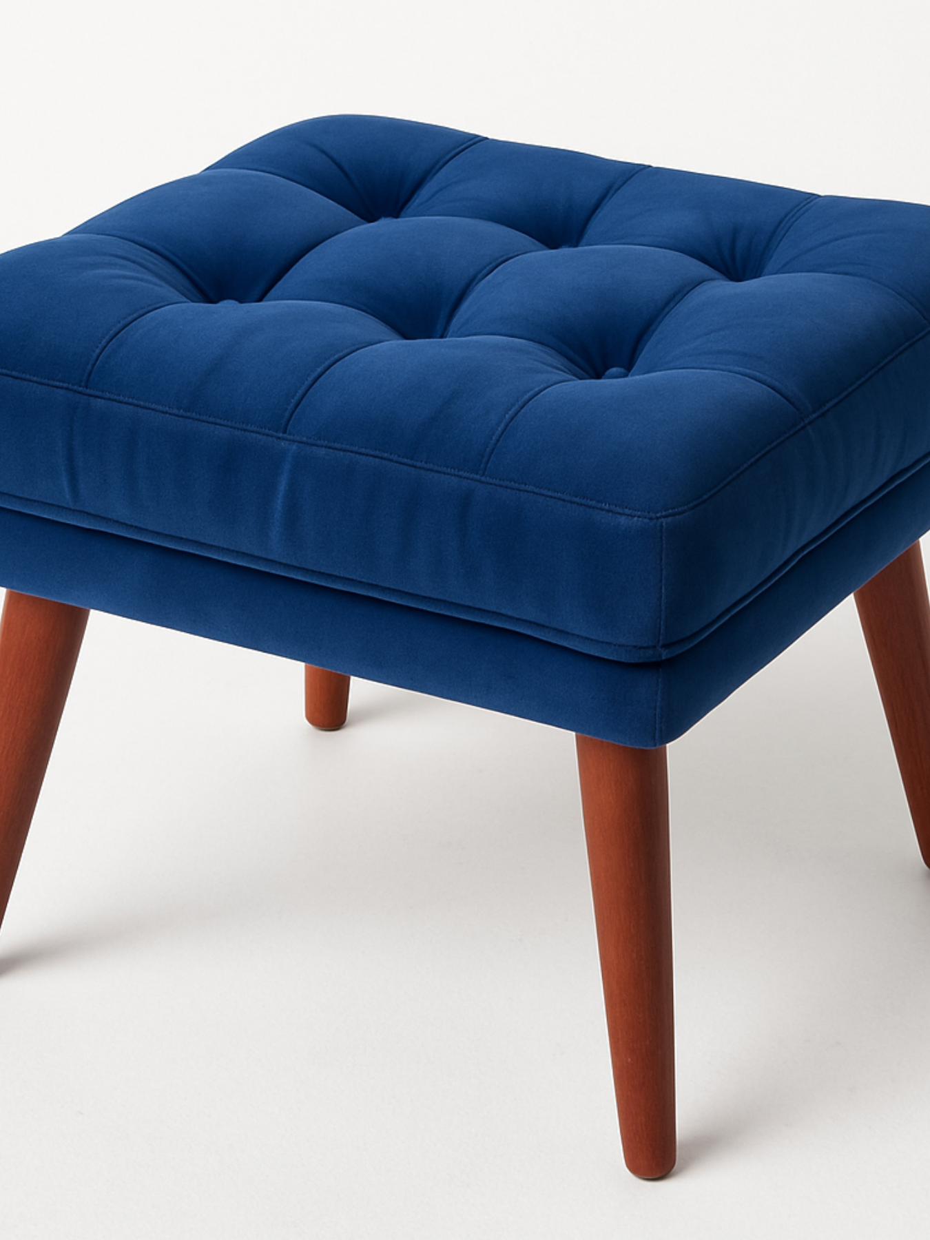 Living Room Stool with Soft Fabric, Comfortable Cushion, and Ottoman Footrest