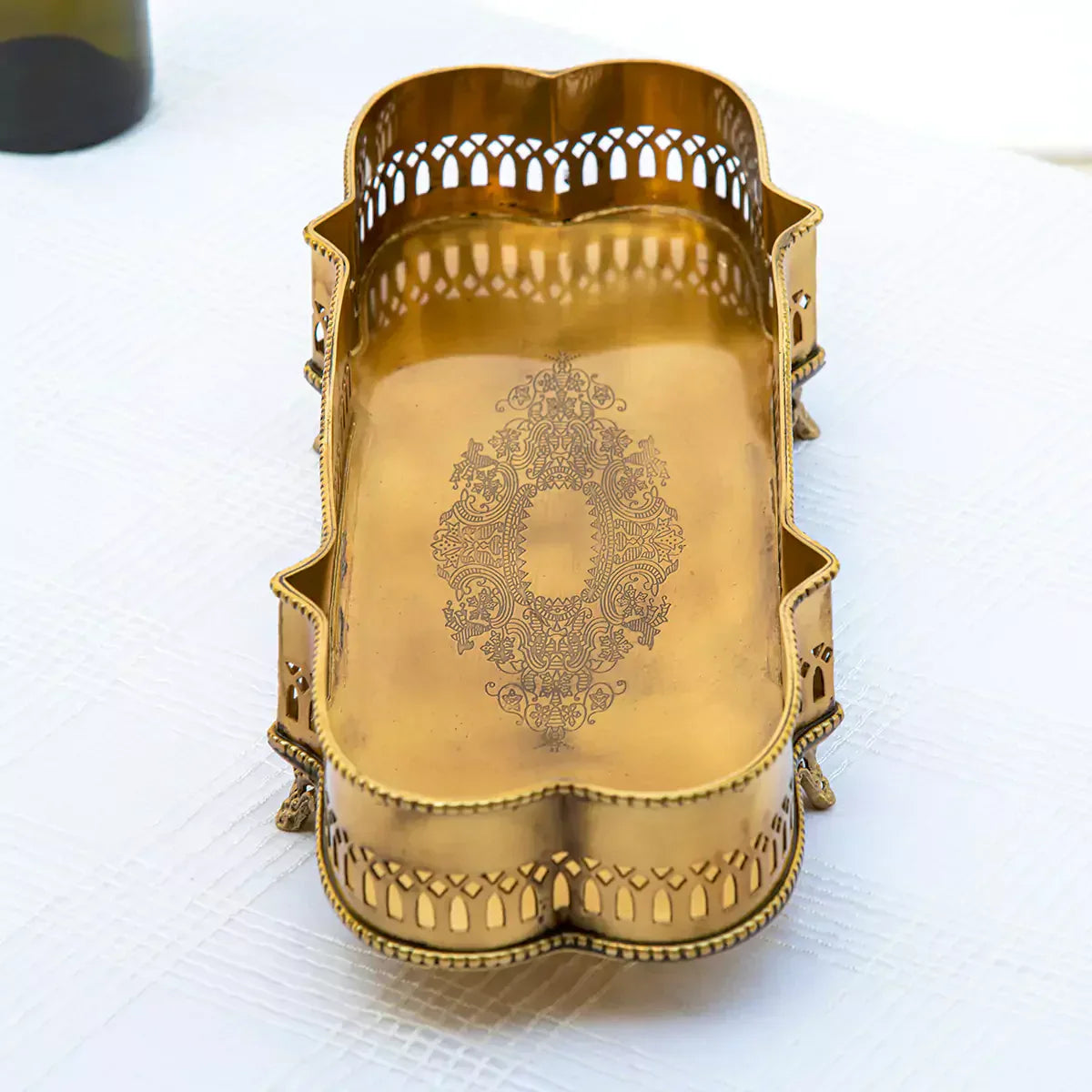 Victorian Rectangular Tray Gold