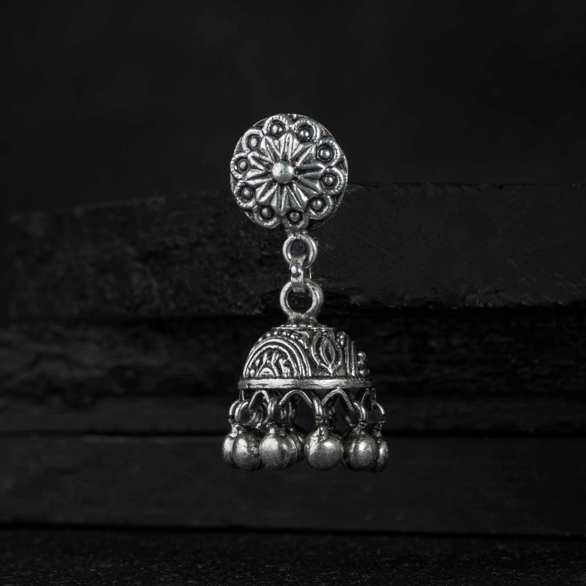 Tara Silver Jhumki Earring