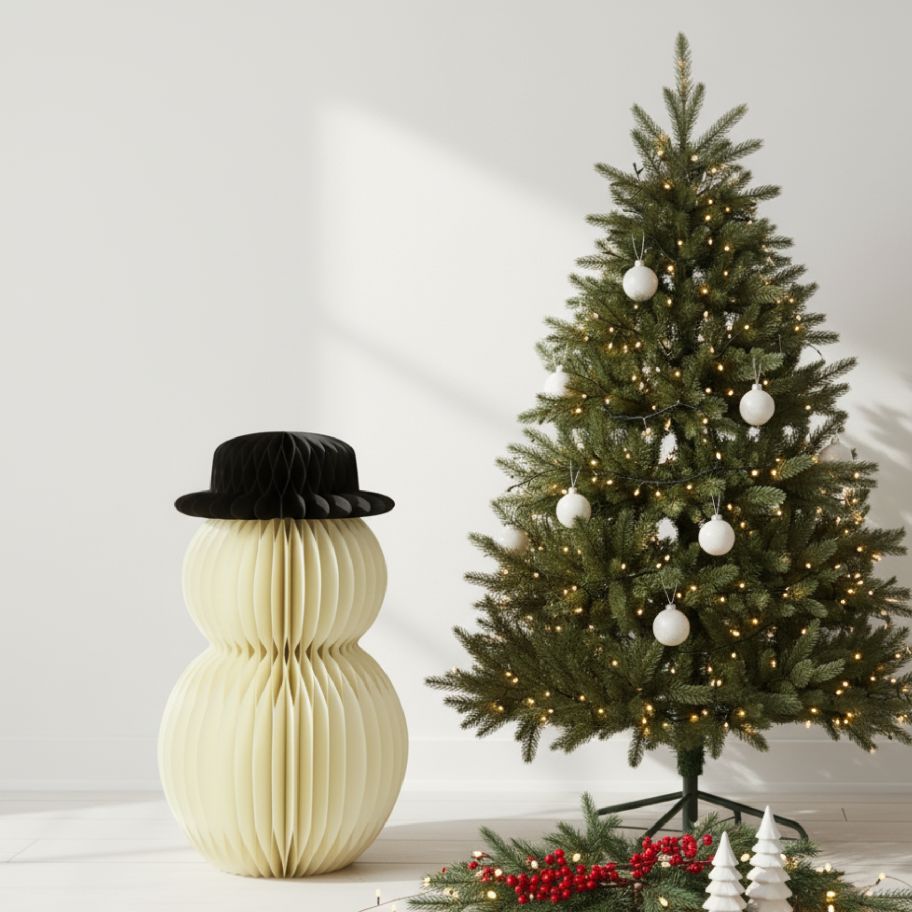 Snowman with Black Hat Decor