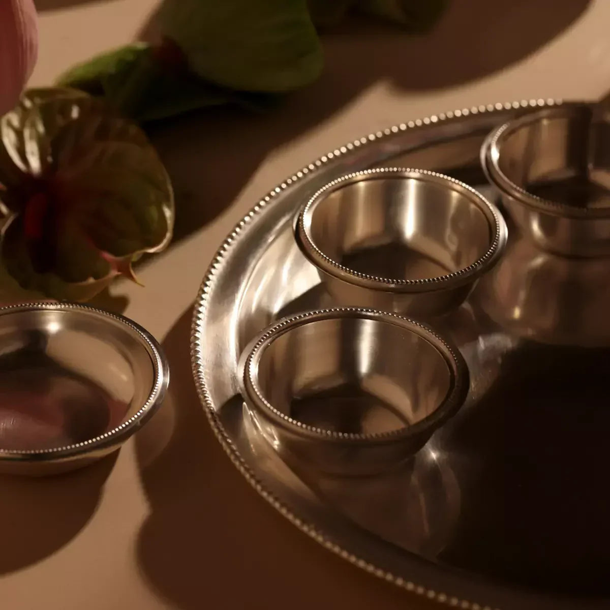 Heirloom Silverware Thali Set of 8 - Dinner Crockery