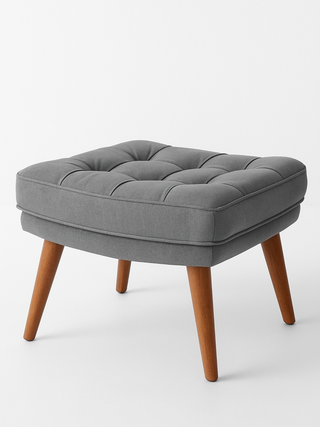 Living Room Stool with Soft Fabric, Comfortable Cushion, and Ottoman Footrest