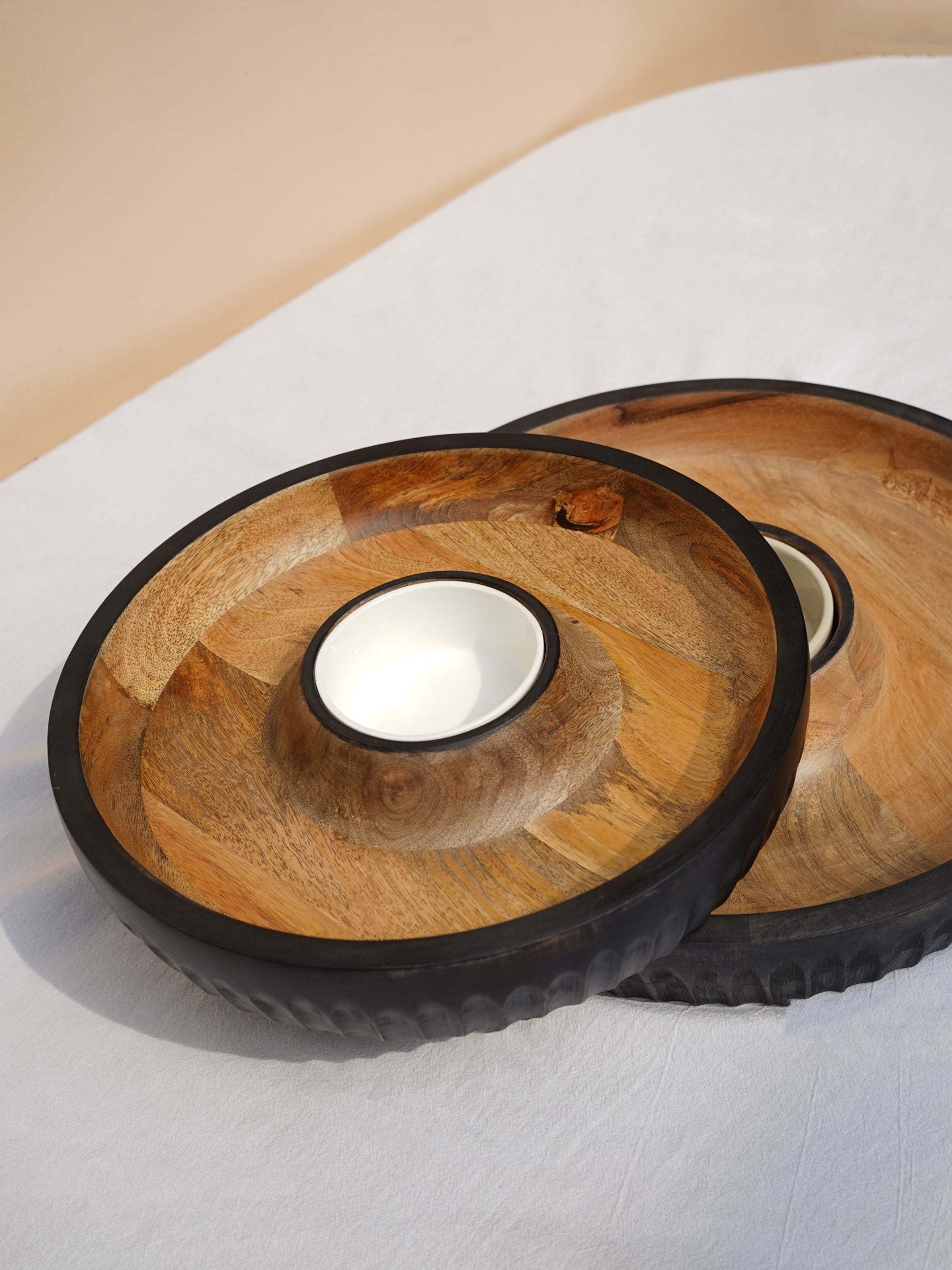 Dual Tone Wooden Chip N Dip