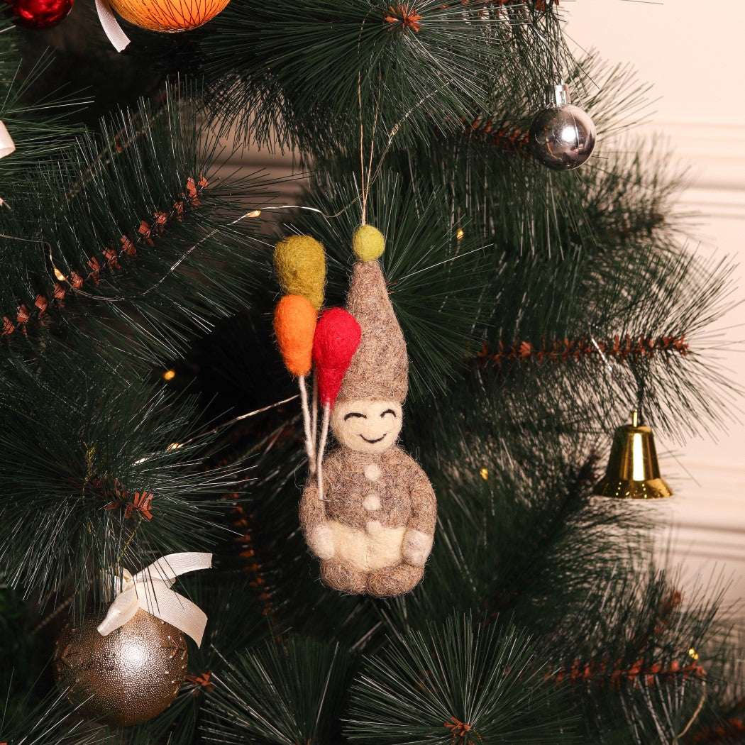 Christmas Hanging Felt Ornaments (Elf and Mushrooms)