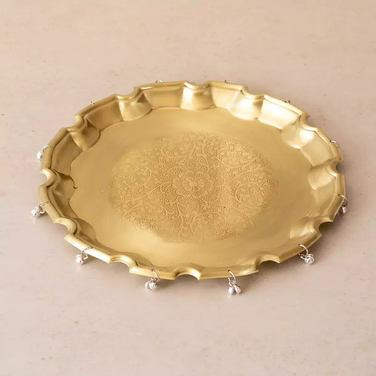 Ghunghroo Brass Pooja Thaali Set