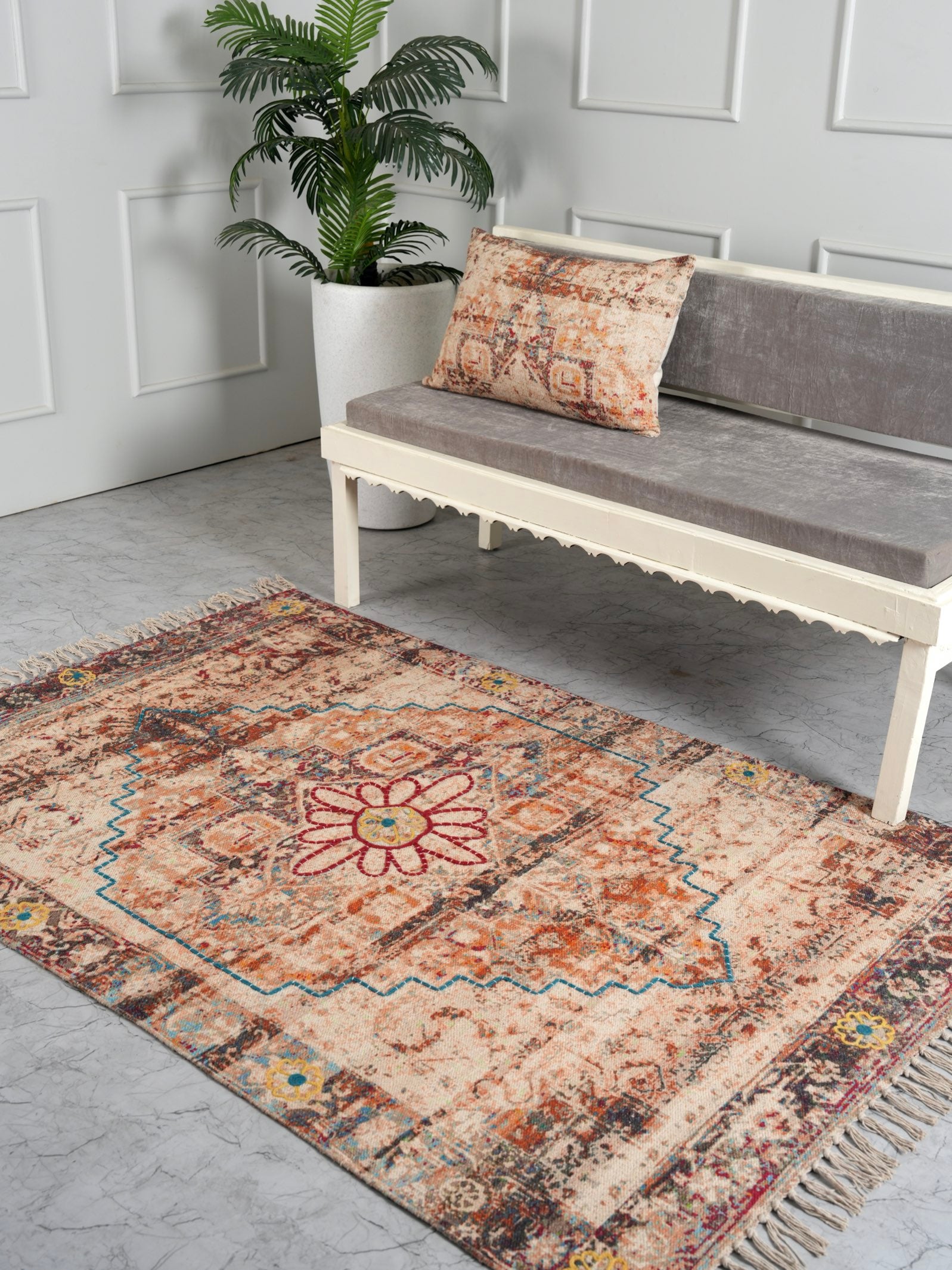 Royal Bloom Embroidered Rug