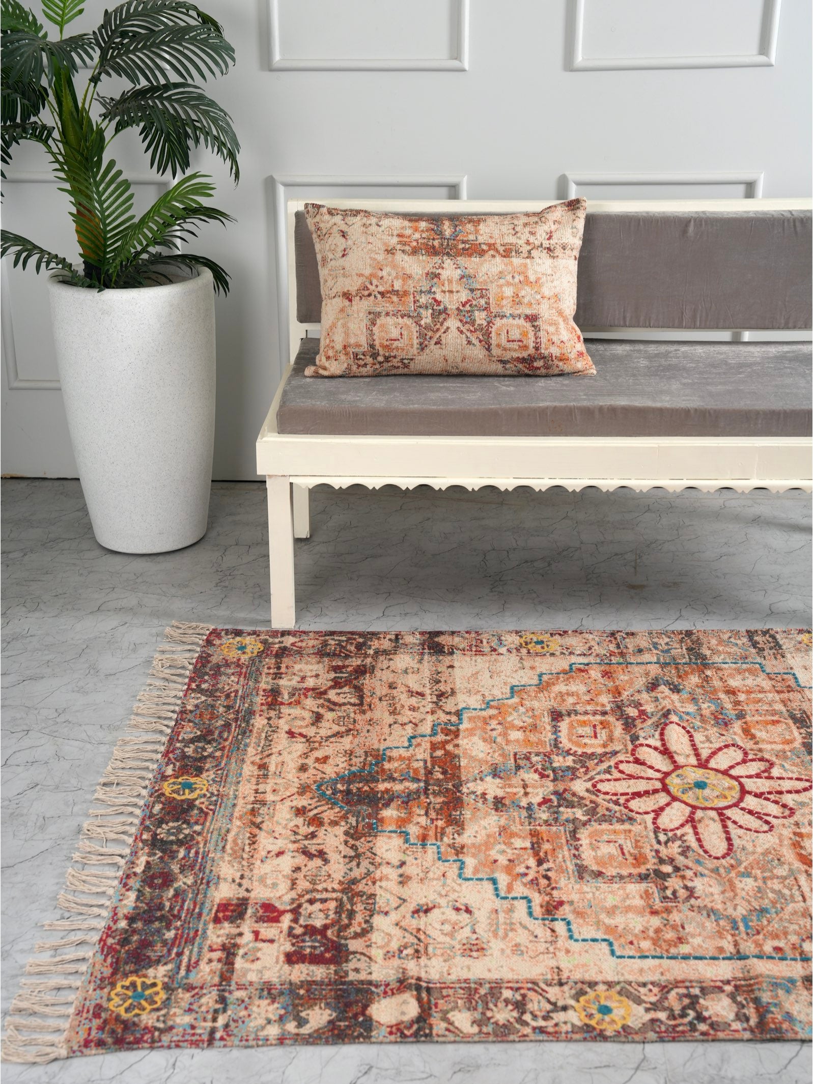 Royal Bloom Embroidered Rug